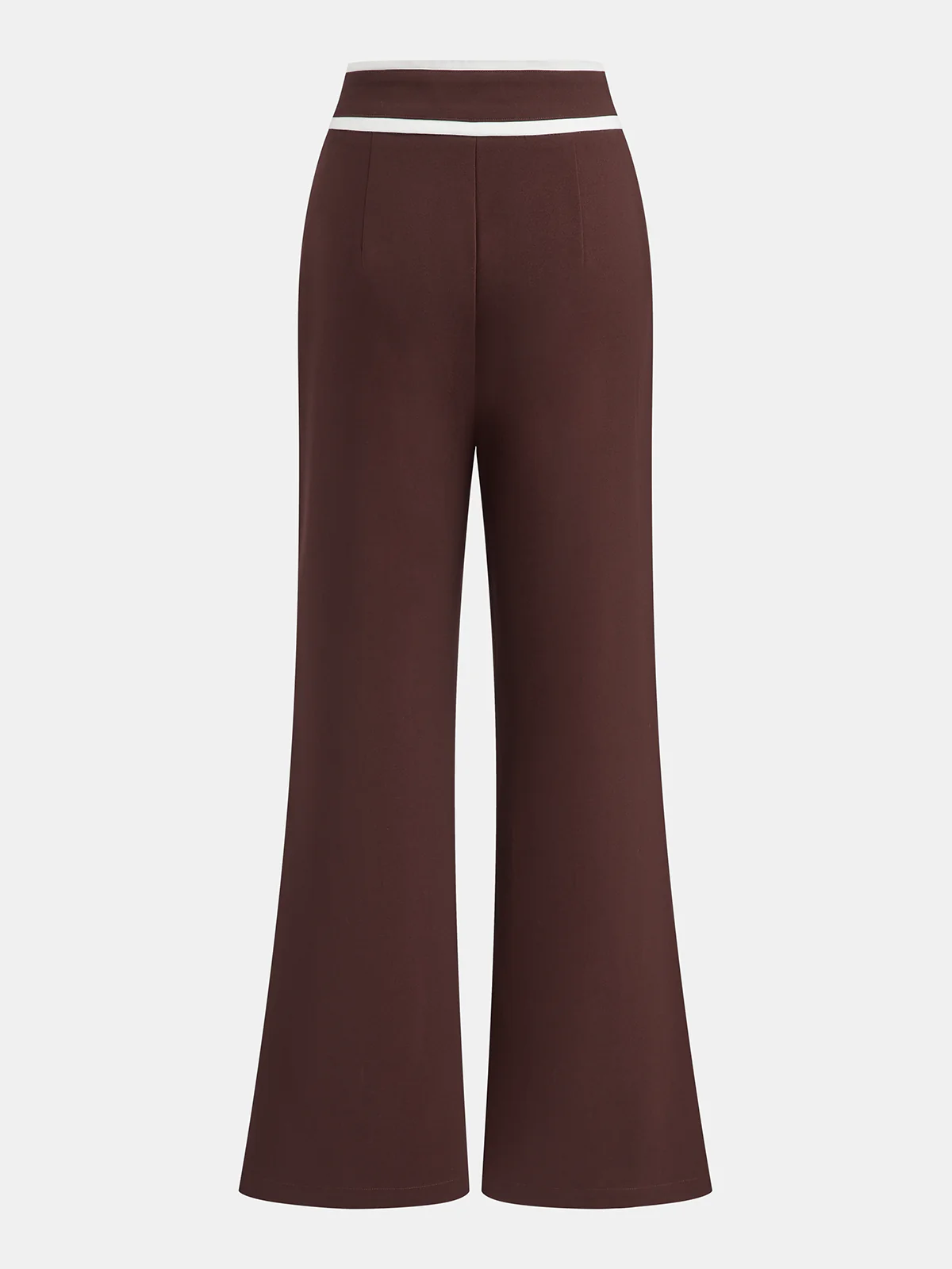Casual Contrast Trim Flare Pants - Wholesalesil