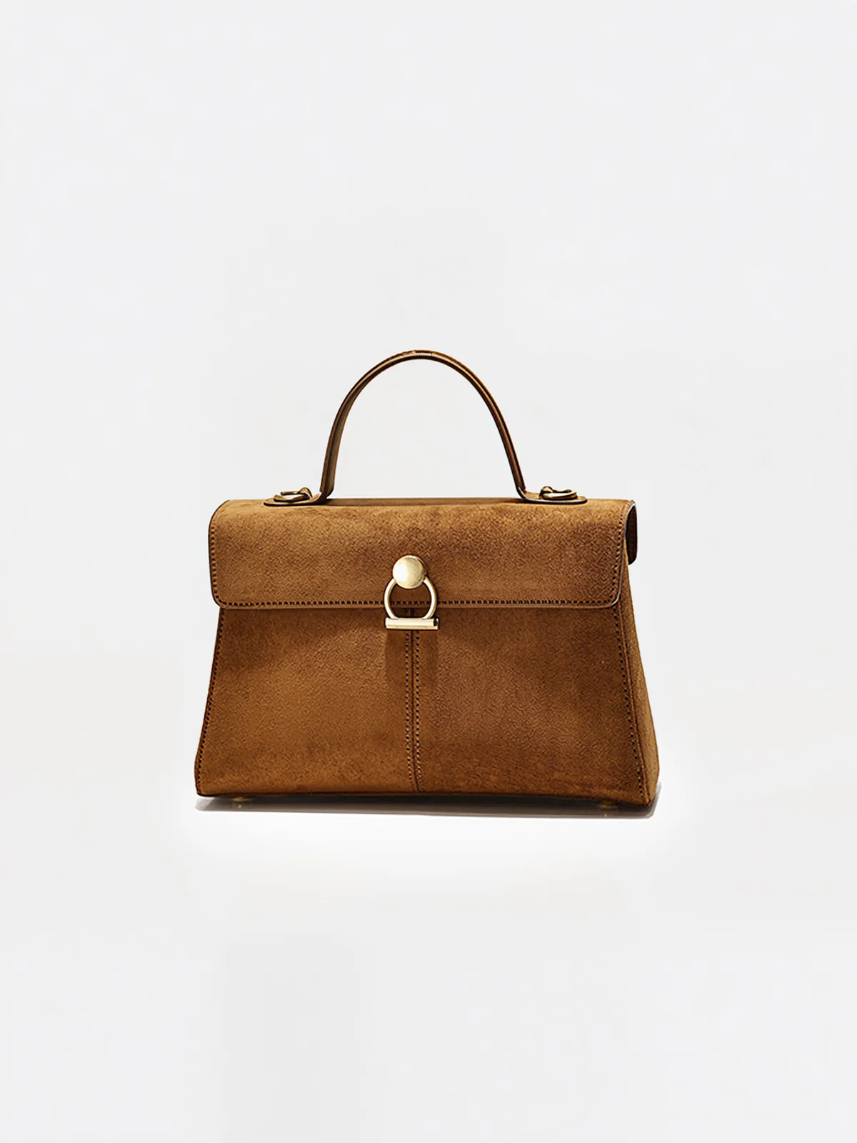Suede Effect Top-Handle Bag - Wholesalesil