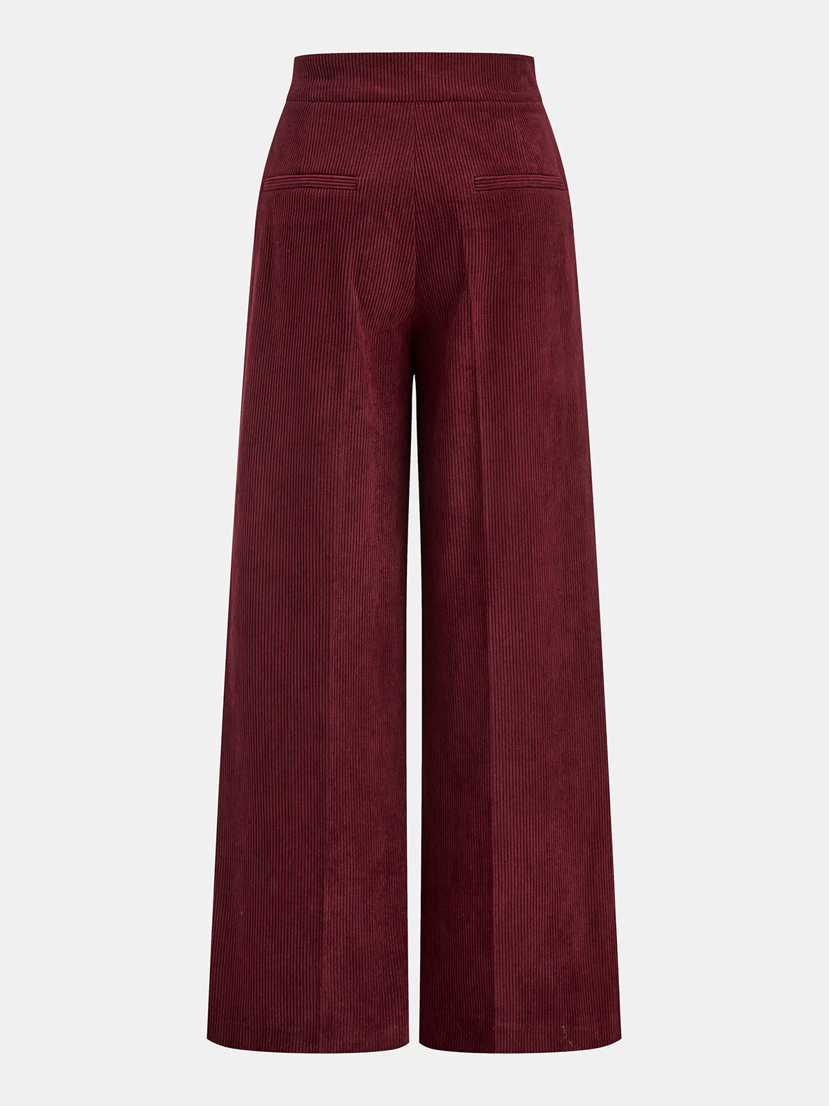 Pleated Cotton Corduroy Wide Leg Pants - Wholesalesil