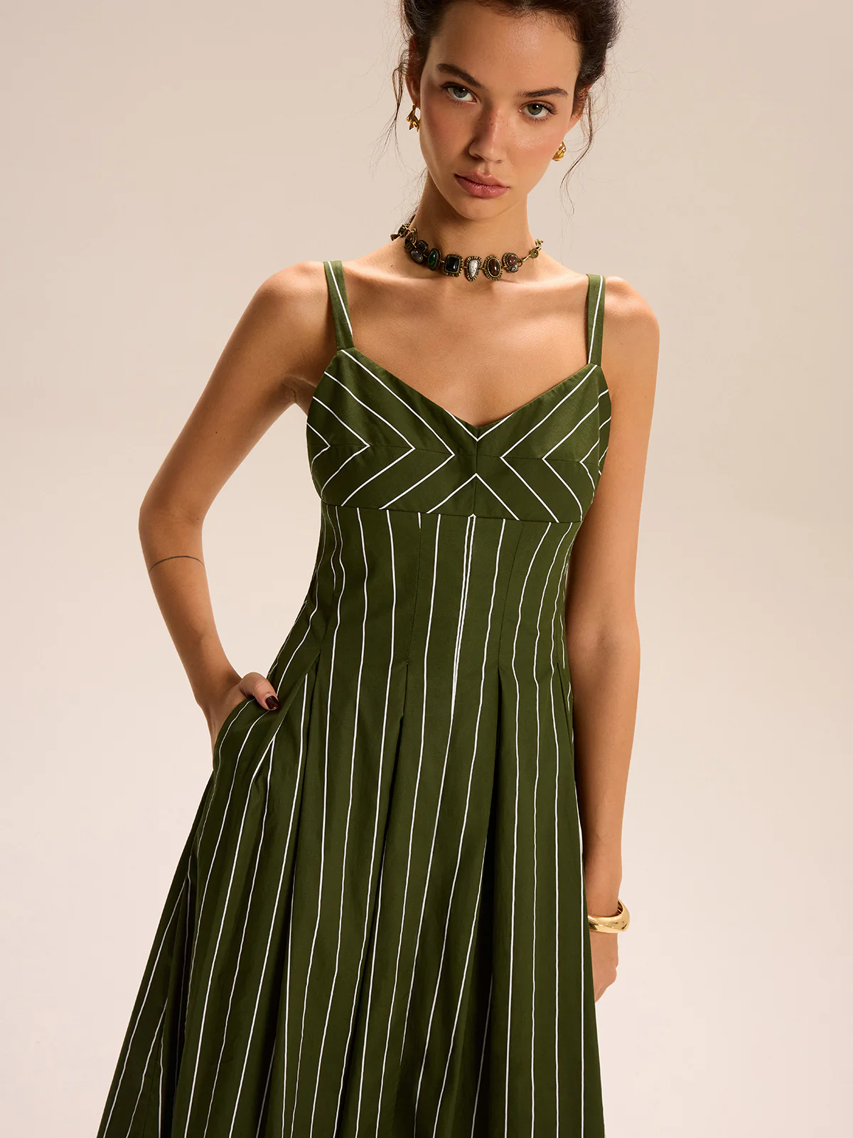 Striped Maxi Dress - Wholesalesil