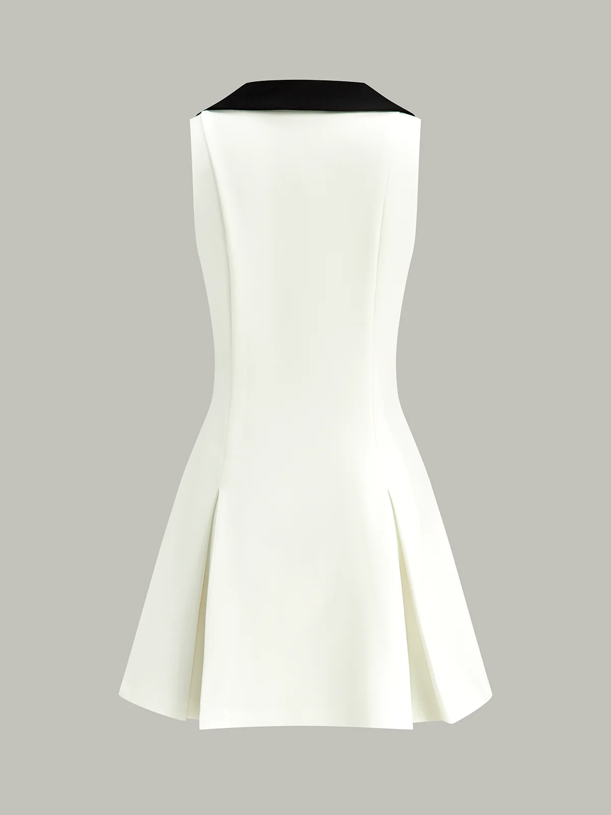 Golden Button Colorblock Midi Dress - Wholesalesil