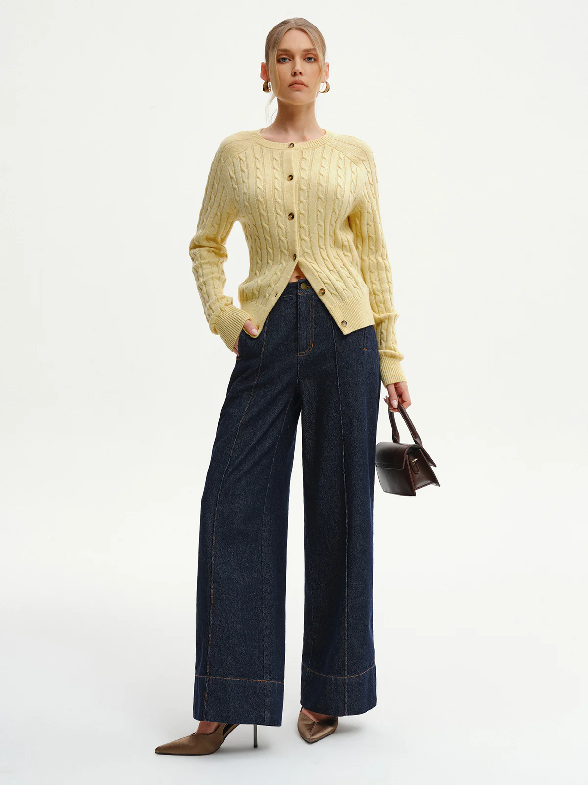 Cable-Knit Buttoned Cardigan - Wholesalesil