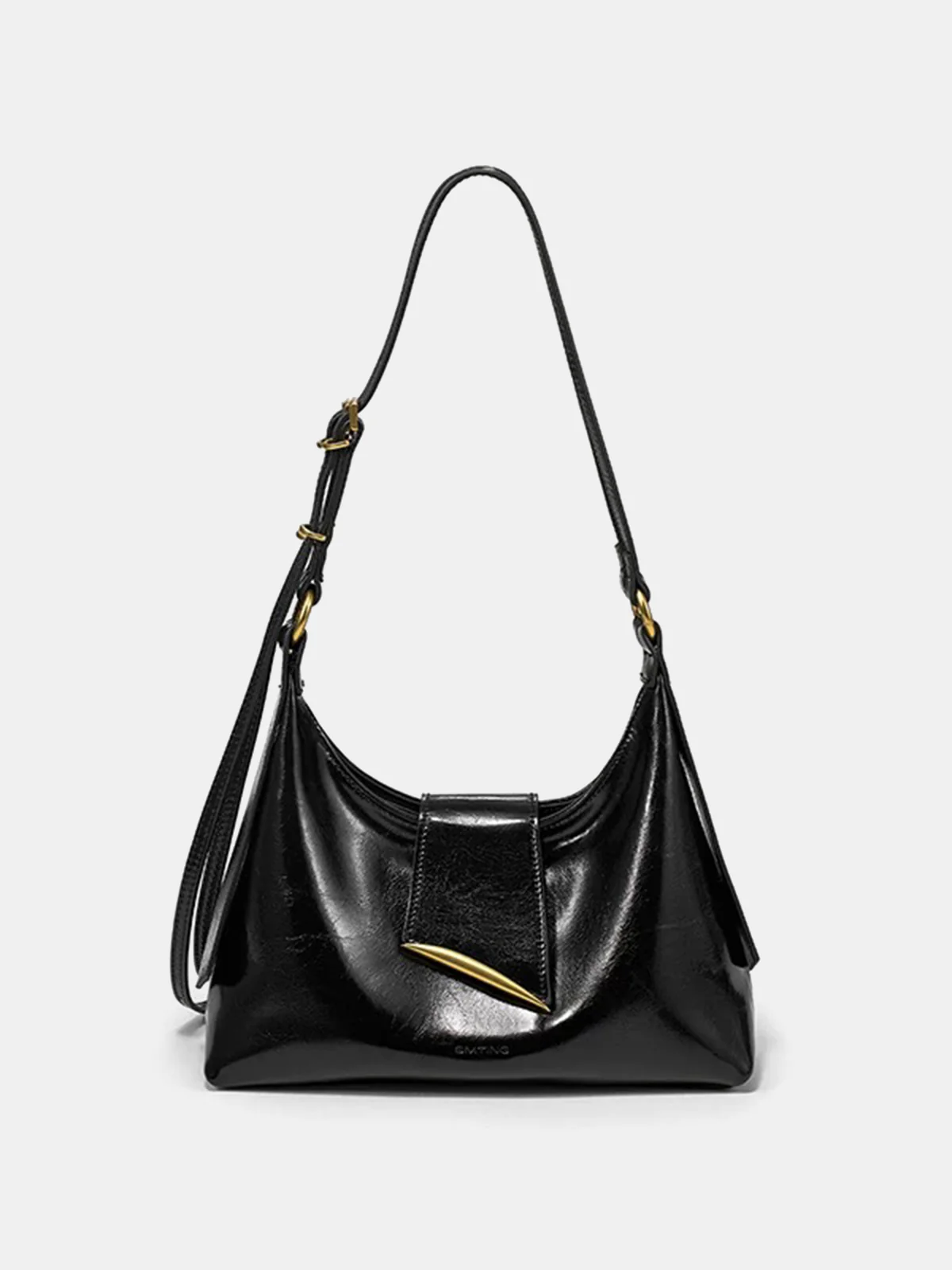 Golden Accent PU Leather Shoulder Bag - Wholesalesil