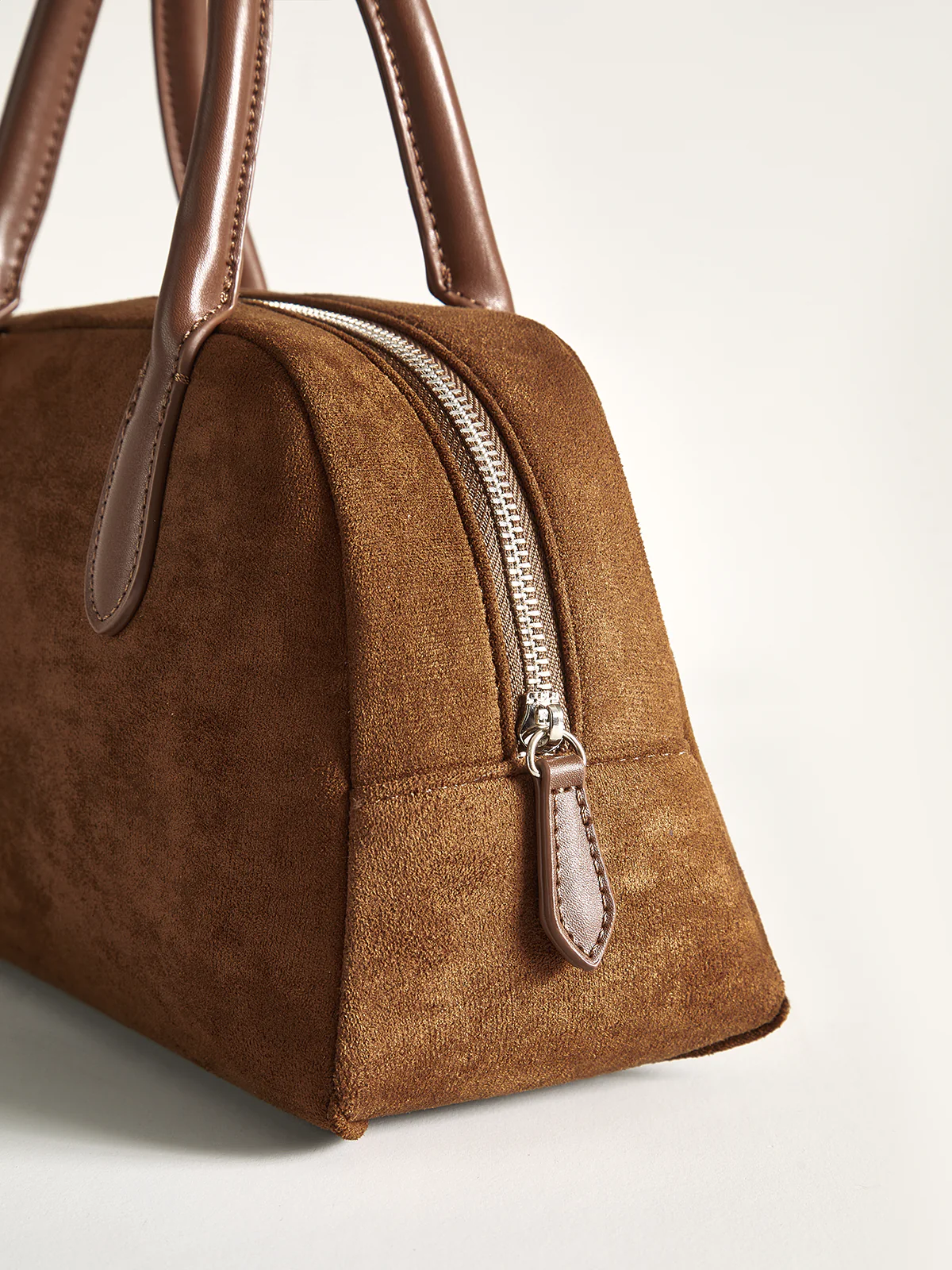 Suede Dome Top Handle Bag - Wholesalesil