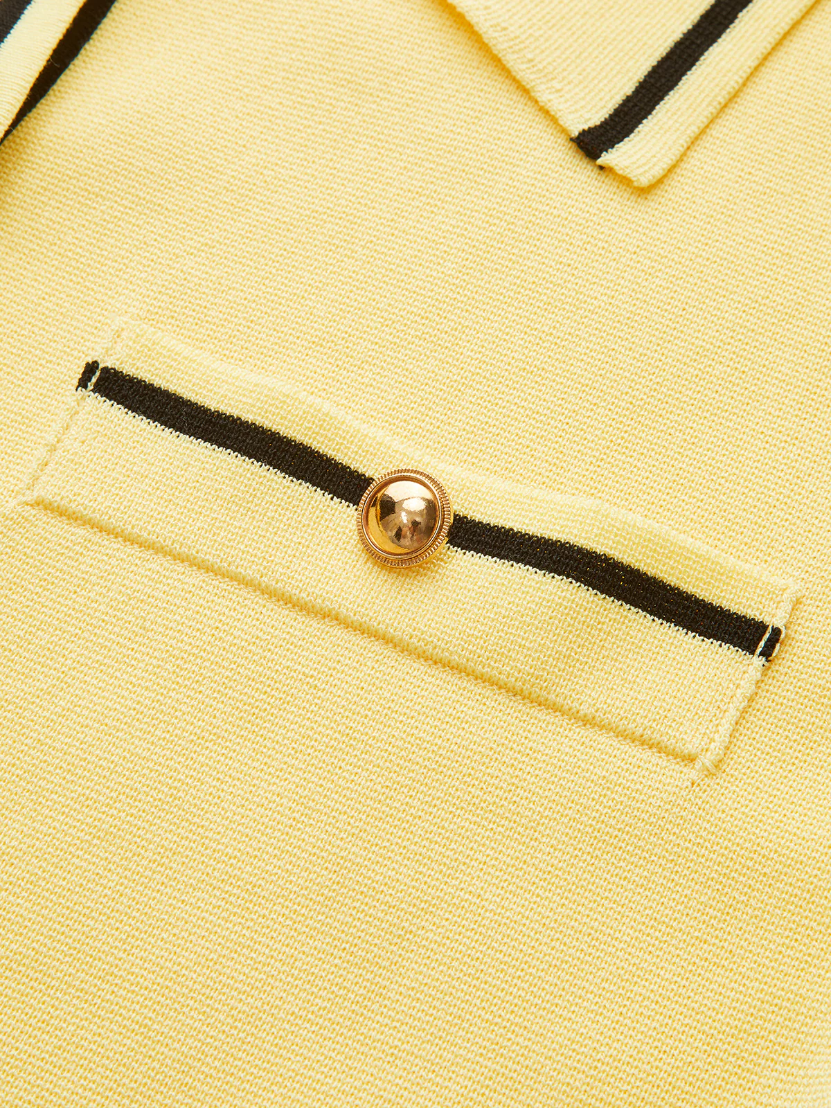 Contrast Trim Collared Knit Cardigan - Wholesalesil