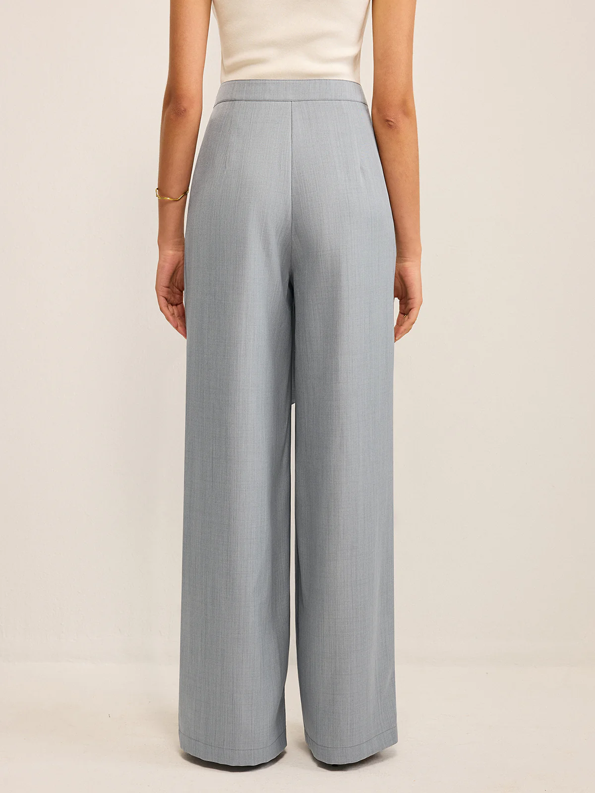 Pleated Wide-Leg Pants - Wholesalesil