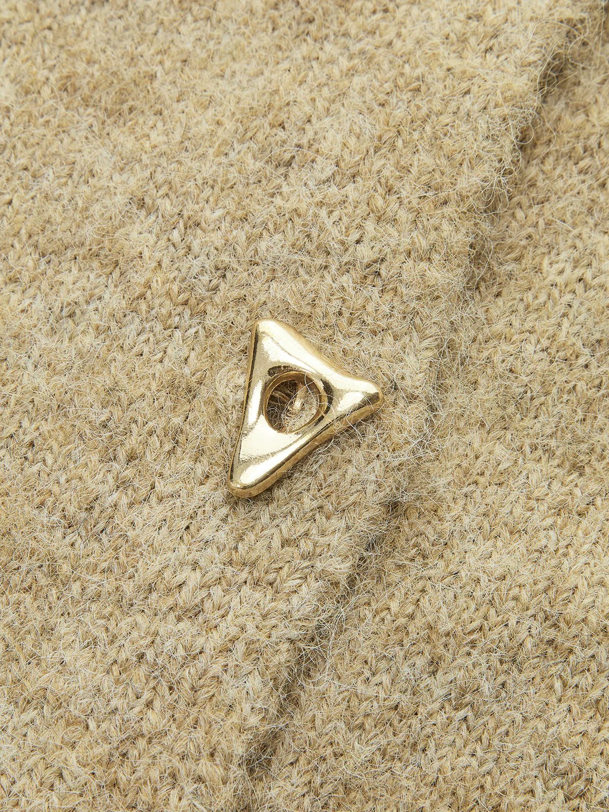 Triangle Button Wool Blend Cardigan - Wholesalesil