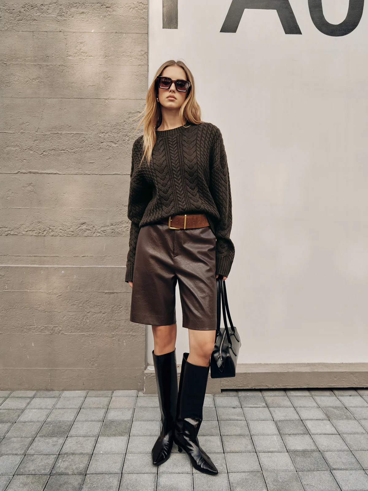 Cable Knit Loose Sweater - Wholesalesil