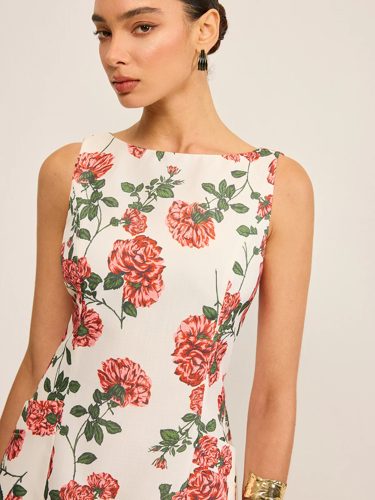 Floral Printed Shift Dress - Wholesalesil