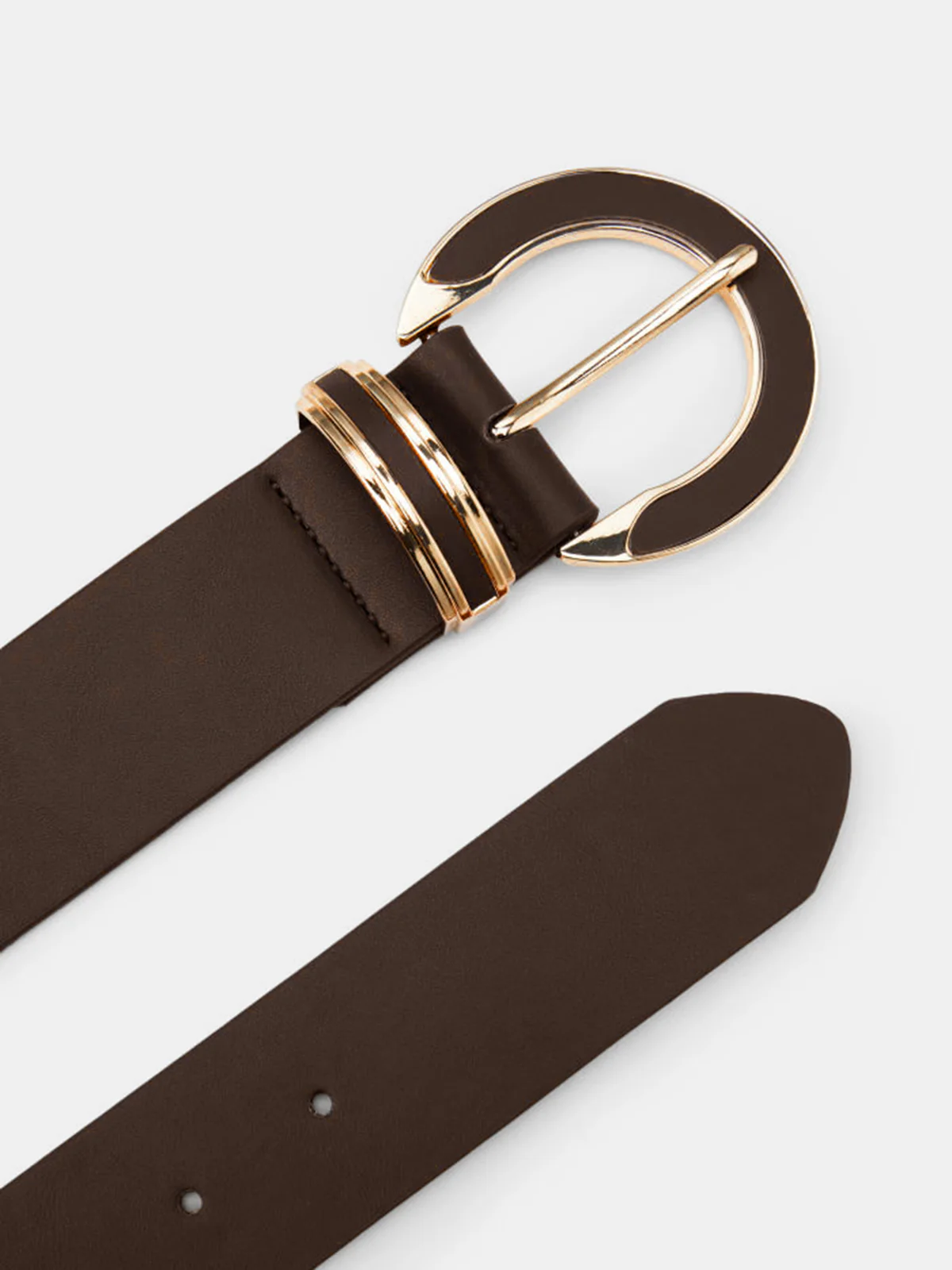 Statement Buckle PU Leather Belt - Wholesalesil