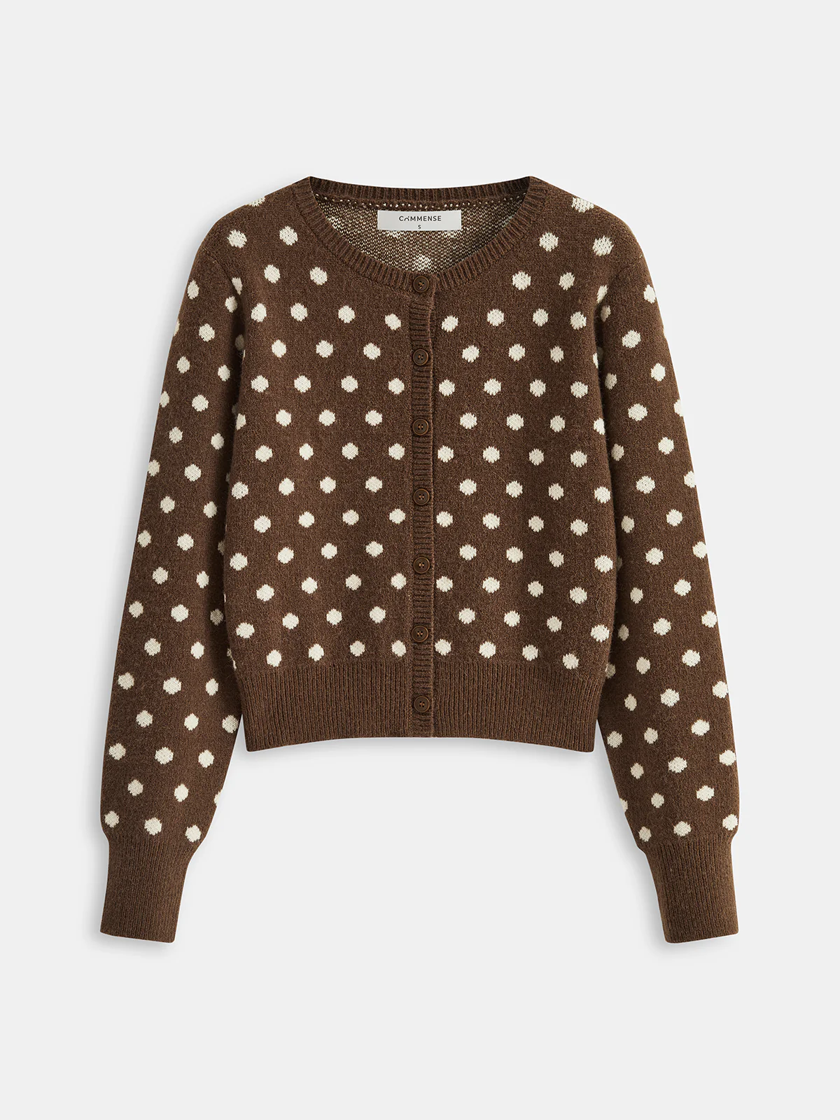 Polka Dot Button Front Cardigan - Wholesalesil
