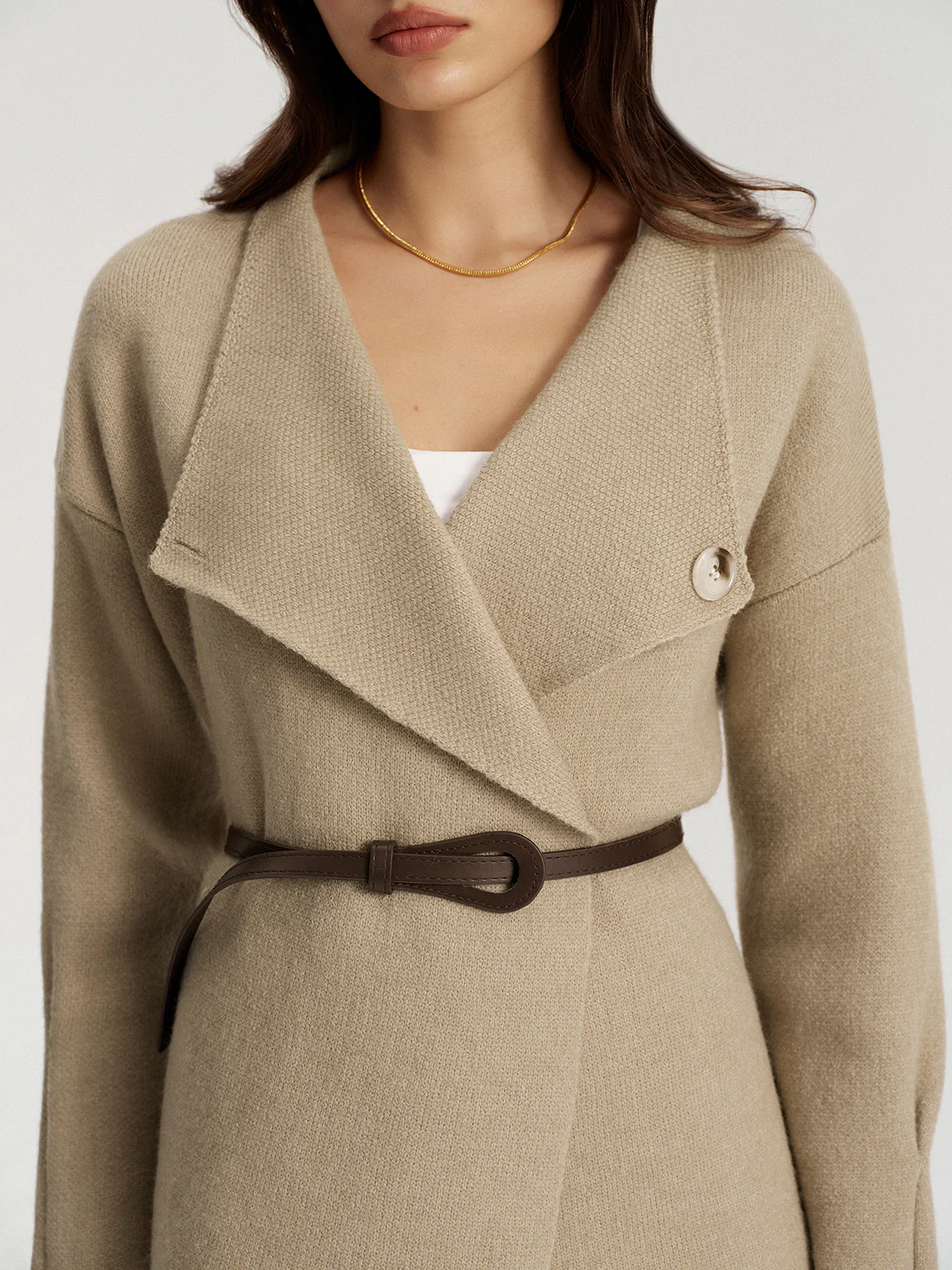 Belted Knit Blazer and Pants Set - Wholesalesil