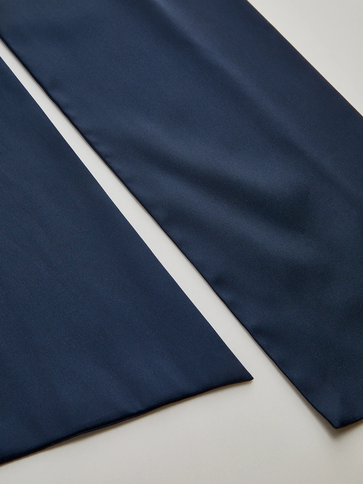 Long Sleeve Satin Tie-Neck Blouse - Wholesalesil