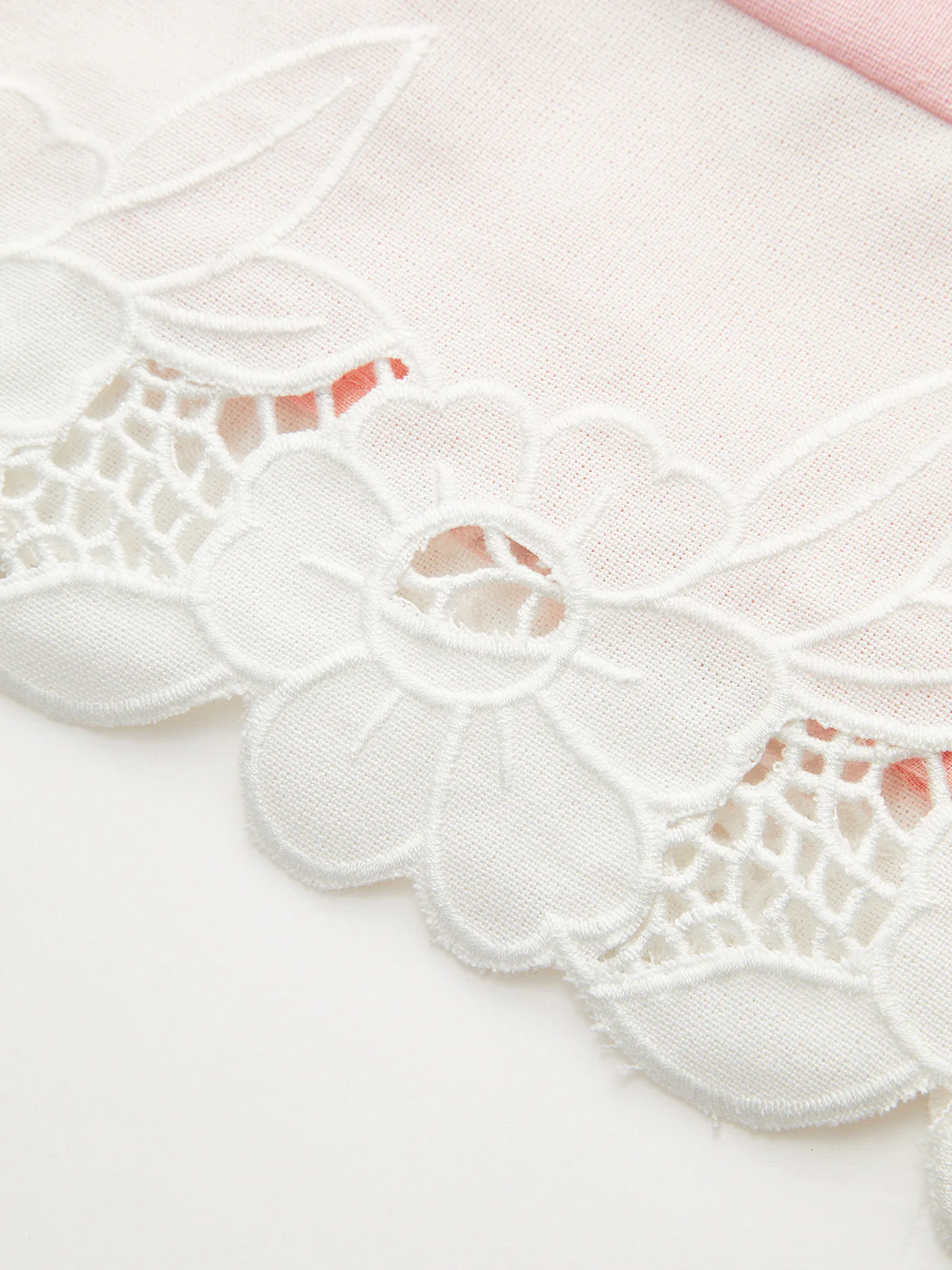 Linen & Cotton Embroidered Trim Mini Dress - Wholesalesil