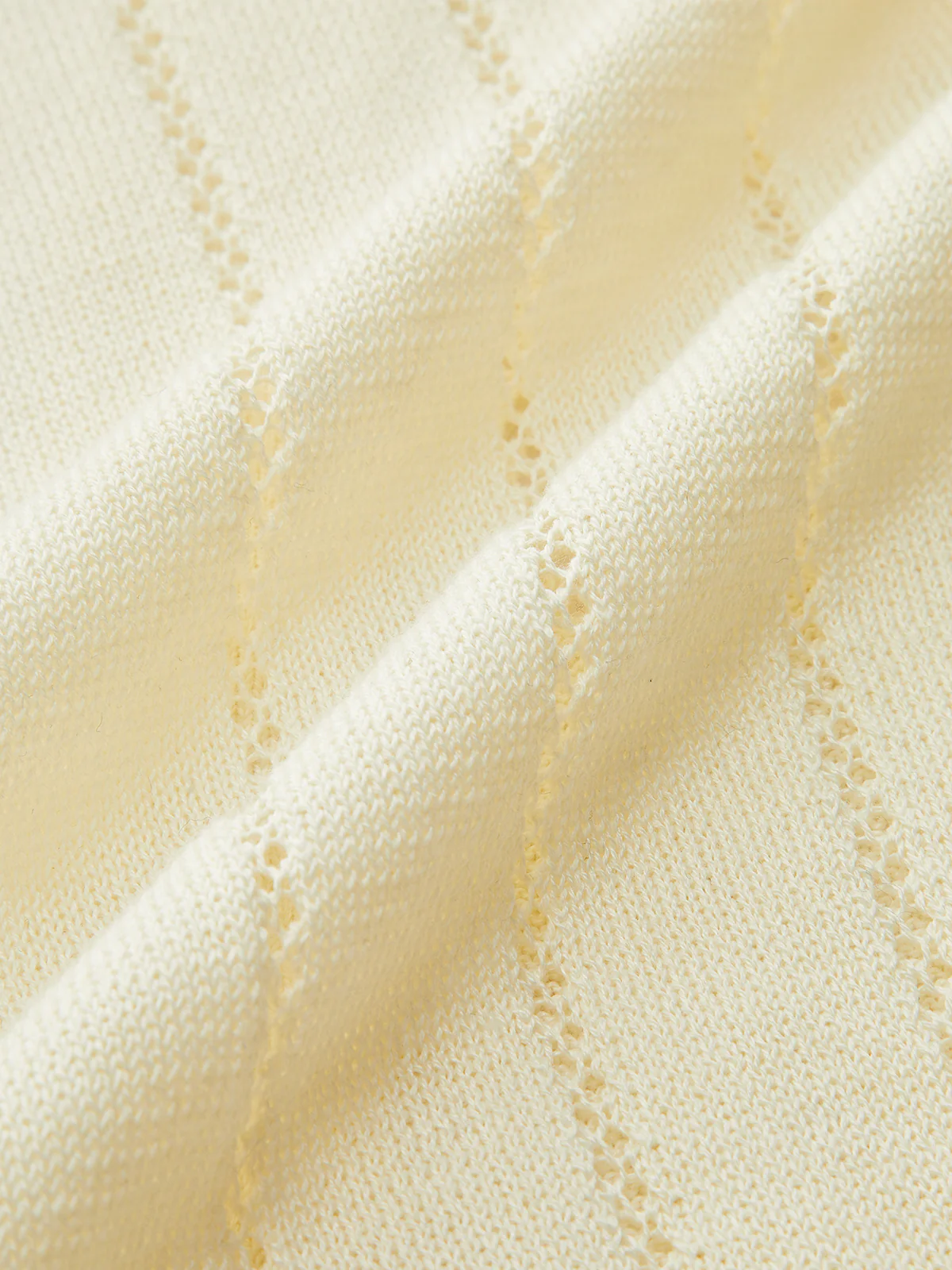 Eyelet-Striped Waist-Cinched Knit Cardigan - Wholesalesil