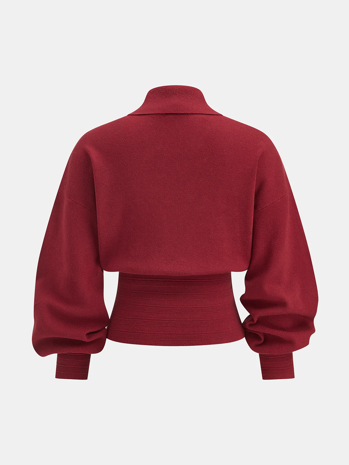 Polo Collar Buttoned Knit Sweater - Wholesalesil