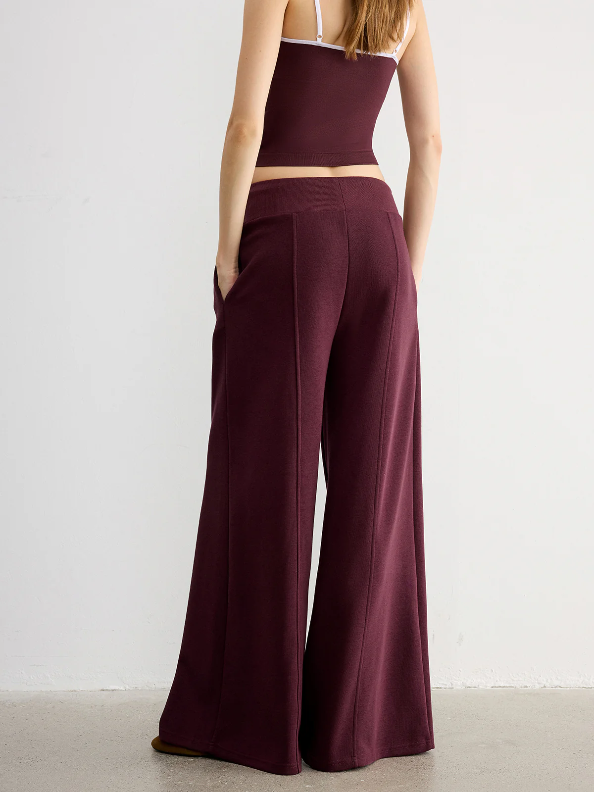 Drawstring Wide-Leg Knit Pants - Wholesalesil