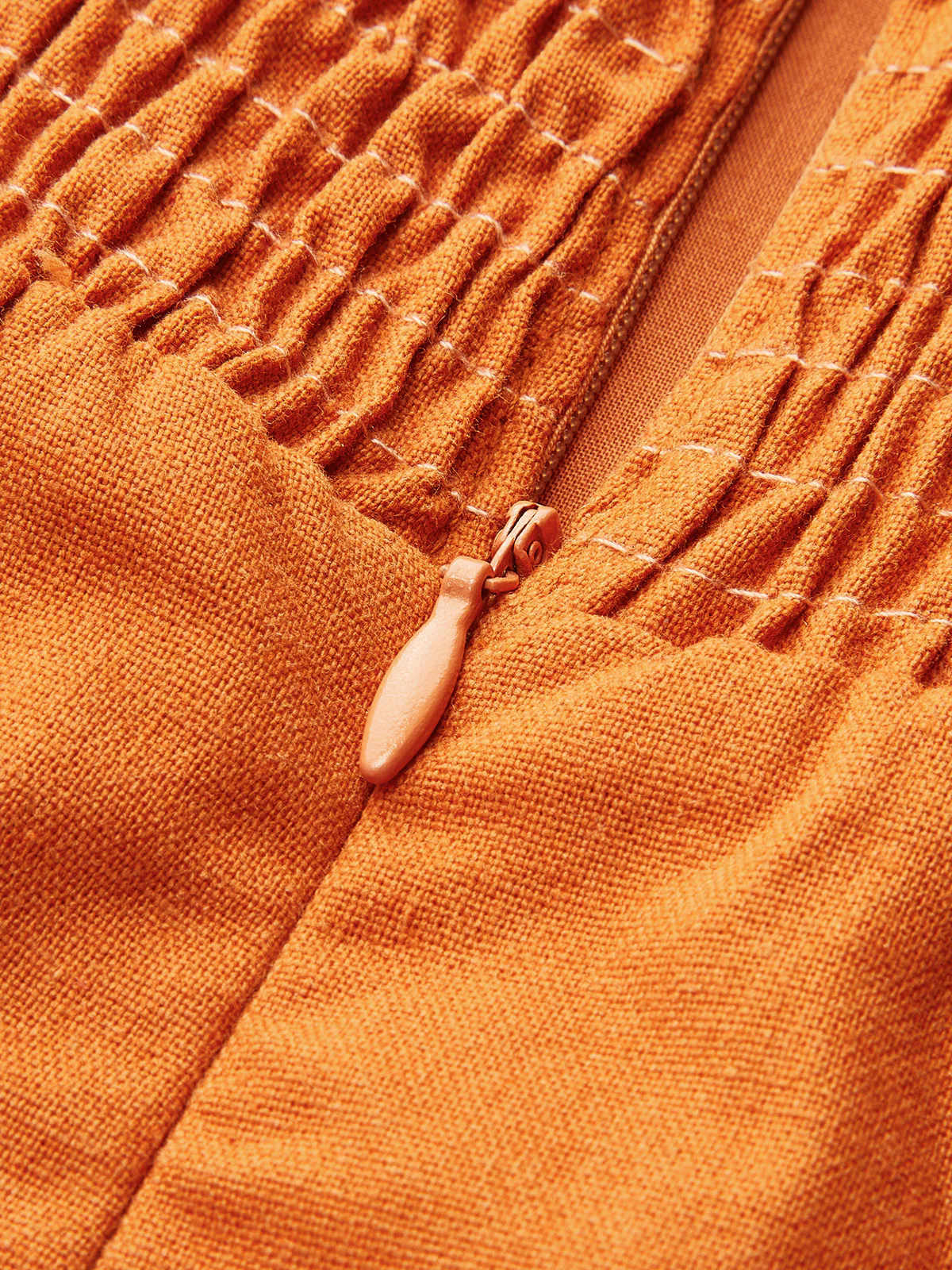 Linen & Cotton Contrast Trim Maxi Dress - Wholesalesil