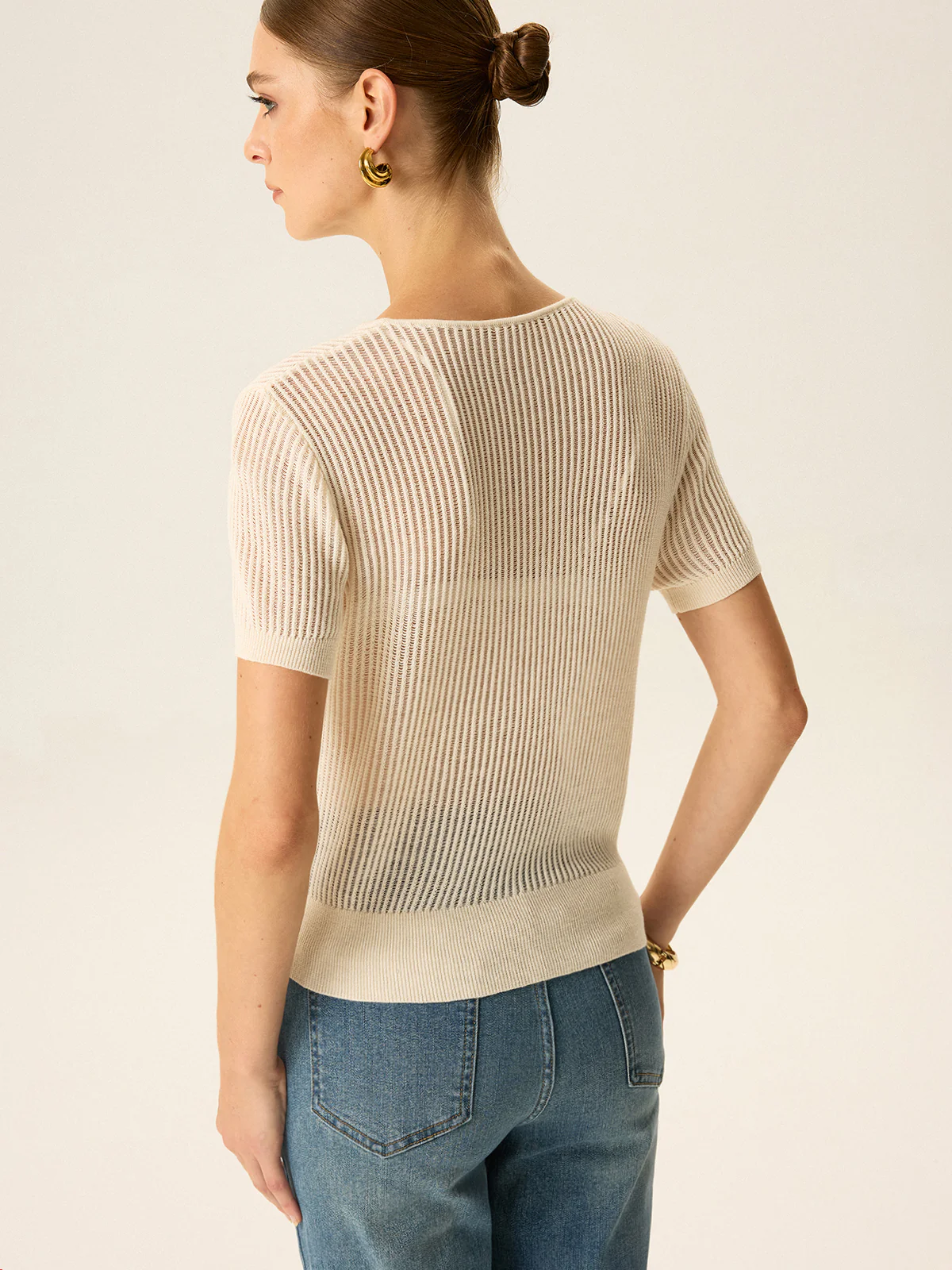 Asymmetric Button Knit Top - Wholesalesil
