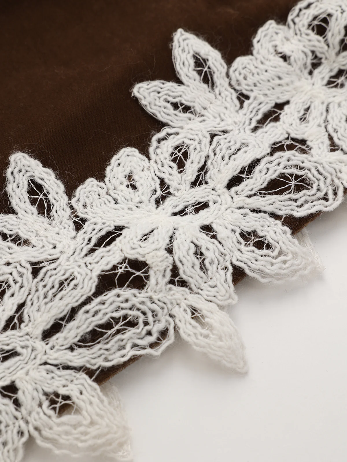 Velvet Bell Sleeve Lace Trim Top - Wholesalesil