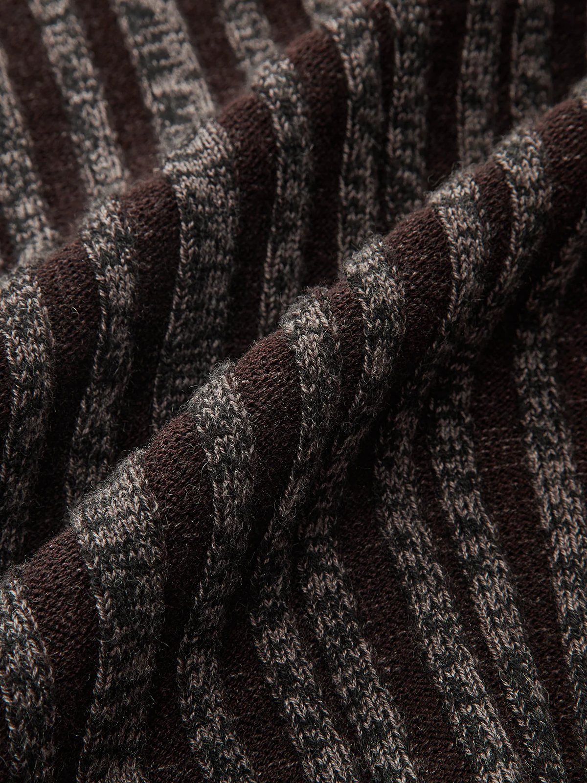 Wool Blend Two-Tone Mock Neck Knit Top - Wholesalesil