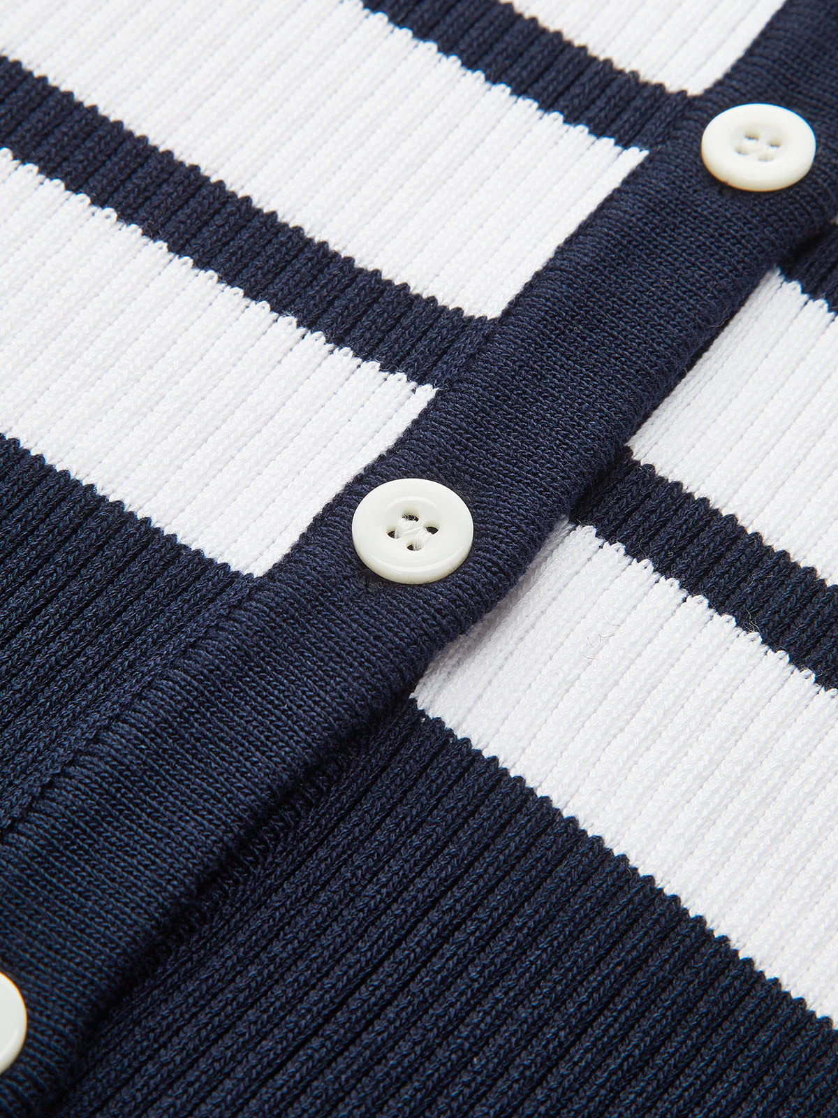 Striped Ribbed Knit Cardigan - Wholesalesil