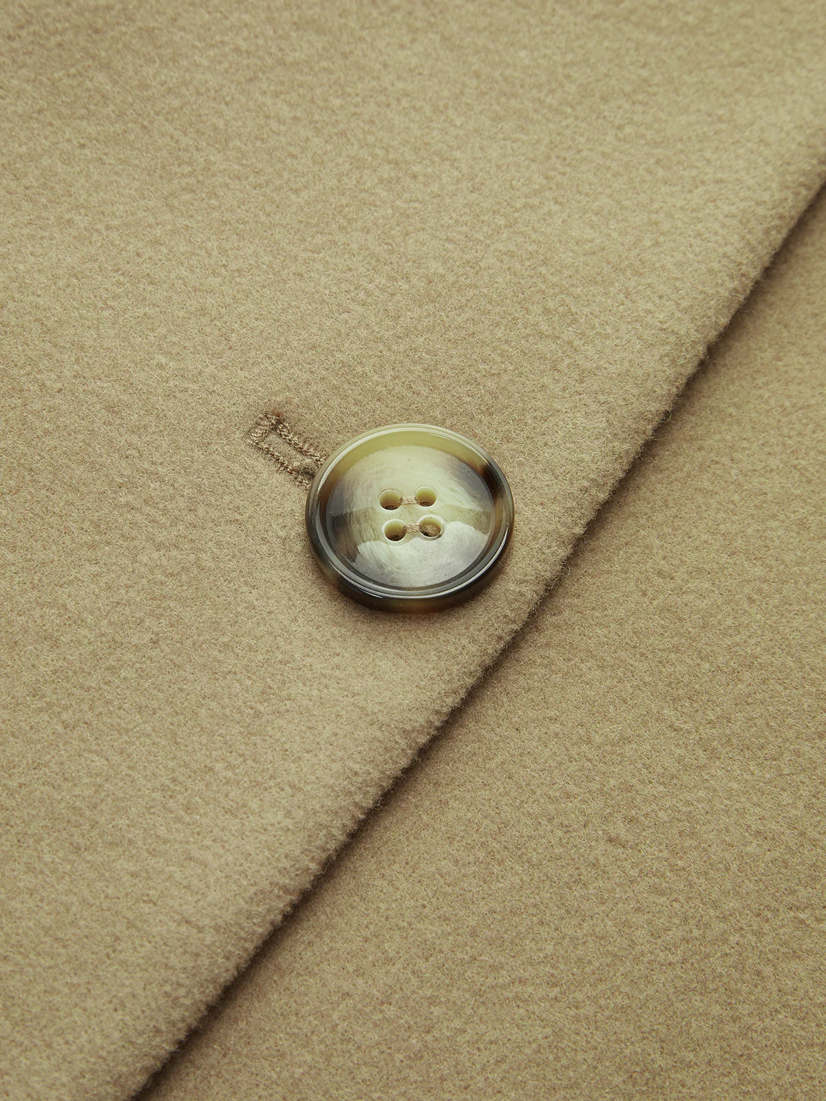 Asymmertrical Button Down Wool-blend Coat - Wholesalesil