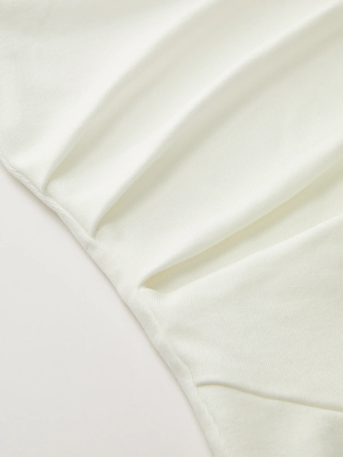 Asymmetric Hem Ruched Long-Sleeve T-Shirt - Wholesalesil