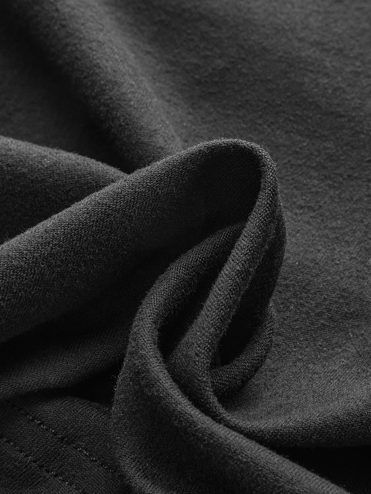 Faux Leather Paneled Knit Long Sleeve Mini Dress - Wholesalesil