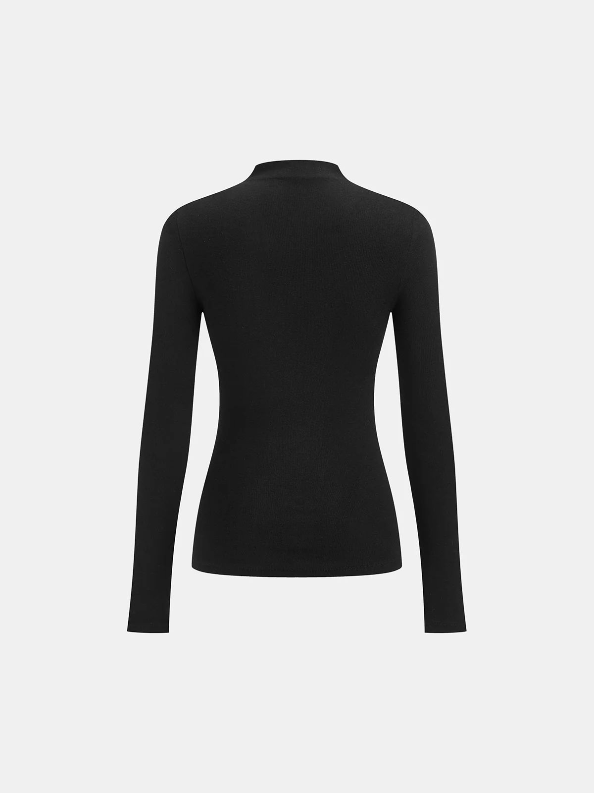 Slim Fit Mock Neck Long Sleeve T-Shirt - Wholesalesil