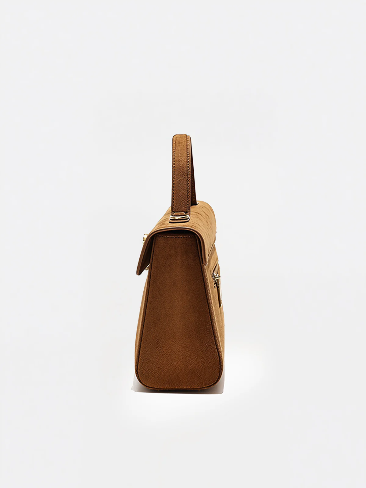 Suede Effect Top-Handle Bag - Wholesalesil