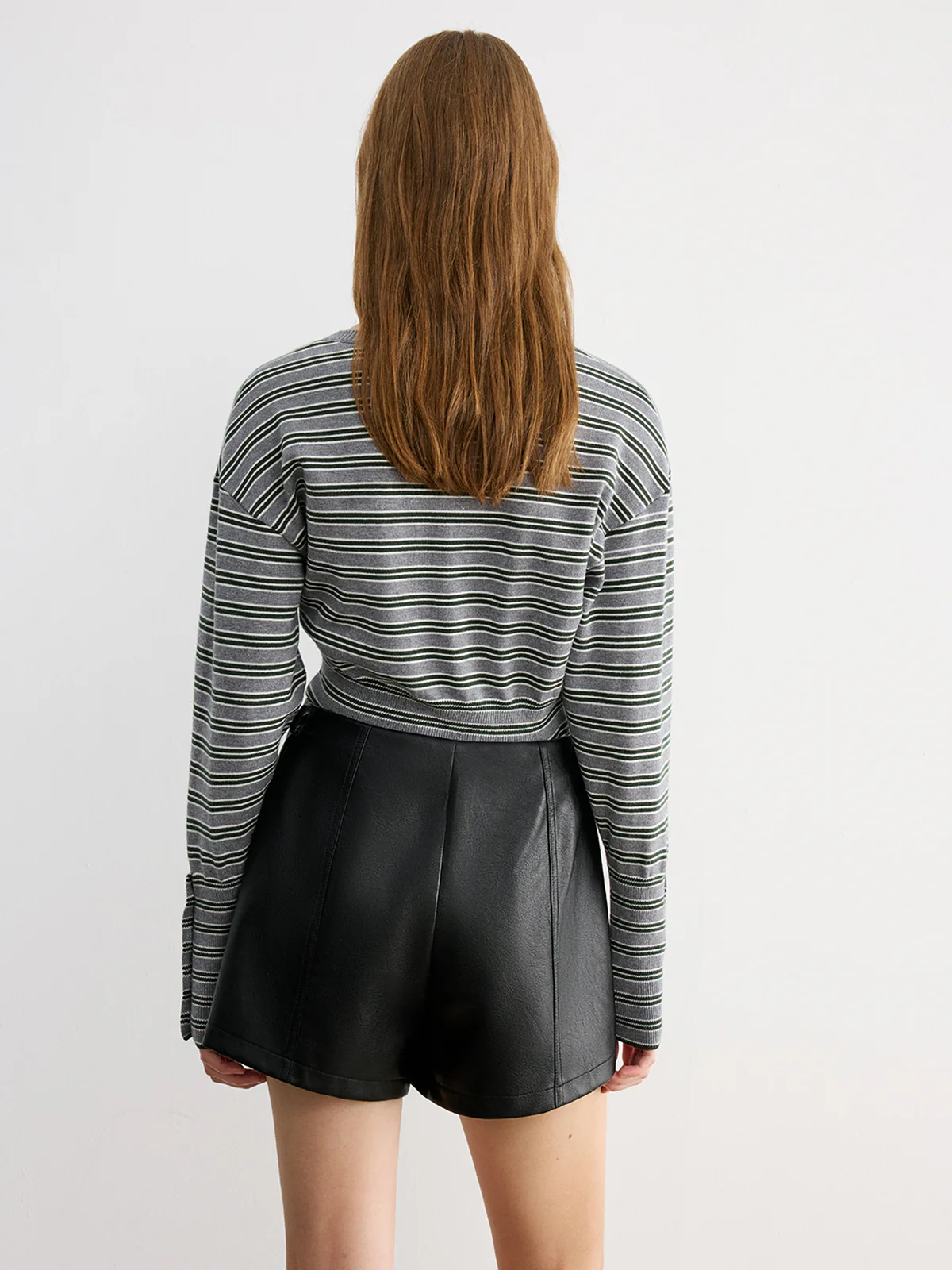 Faux Leather Belted Shorts - Wholesalesil