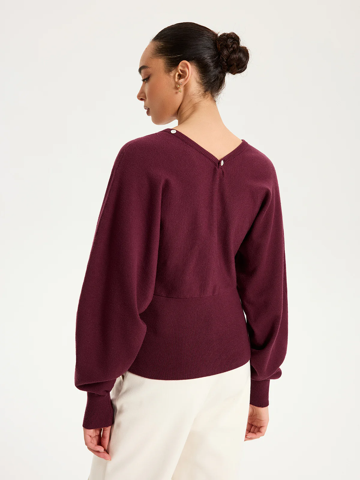 V-Neck Long Sleeve Waist-Cinched Buttoned Cardigan - Wholesalesil