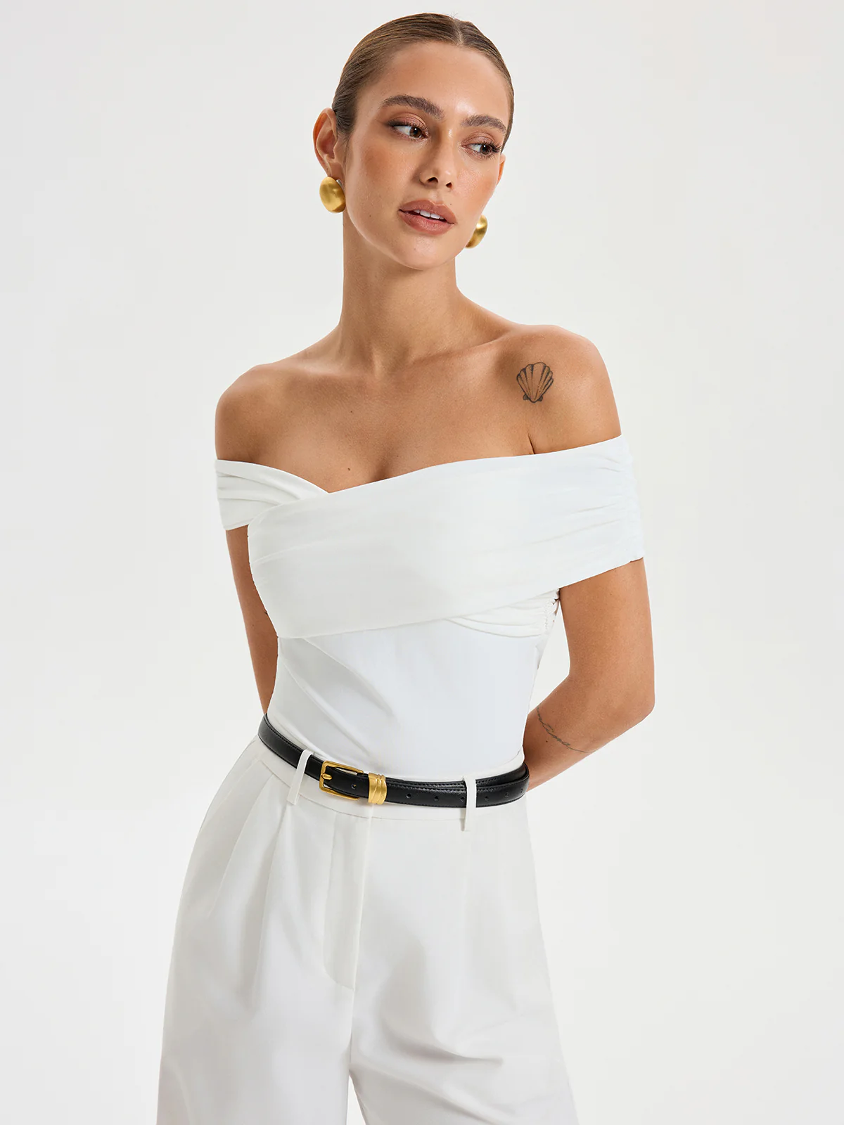 Bra-Free Off-Shoulder Top - Wholesalesil