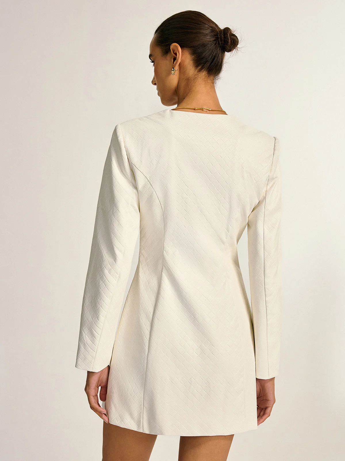 Floral Metal Button Faux Leather Mini Dress - Wholesalesil