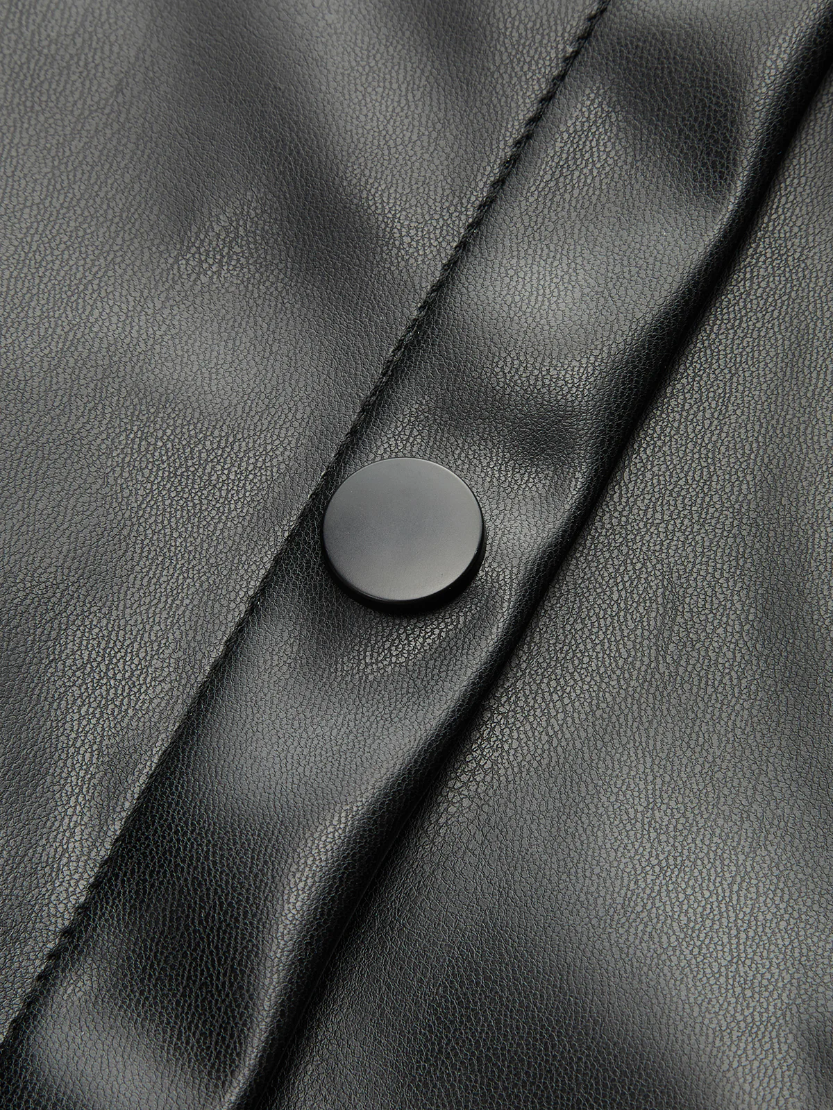 Faux Leather Panel Shirt Dress - Wholesalesil