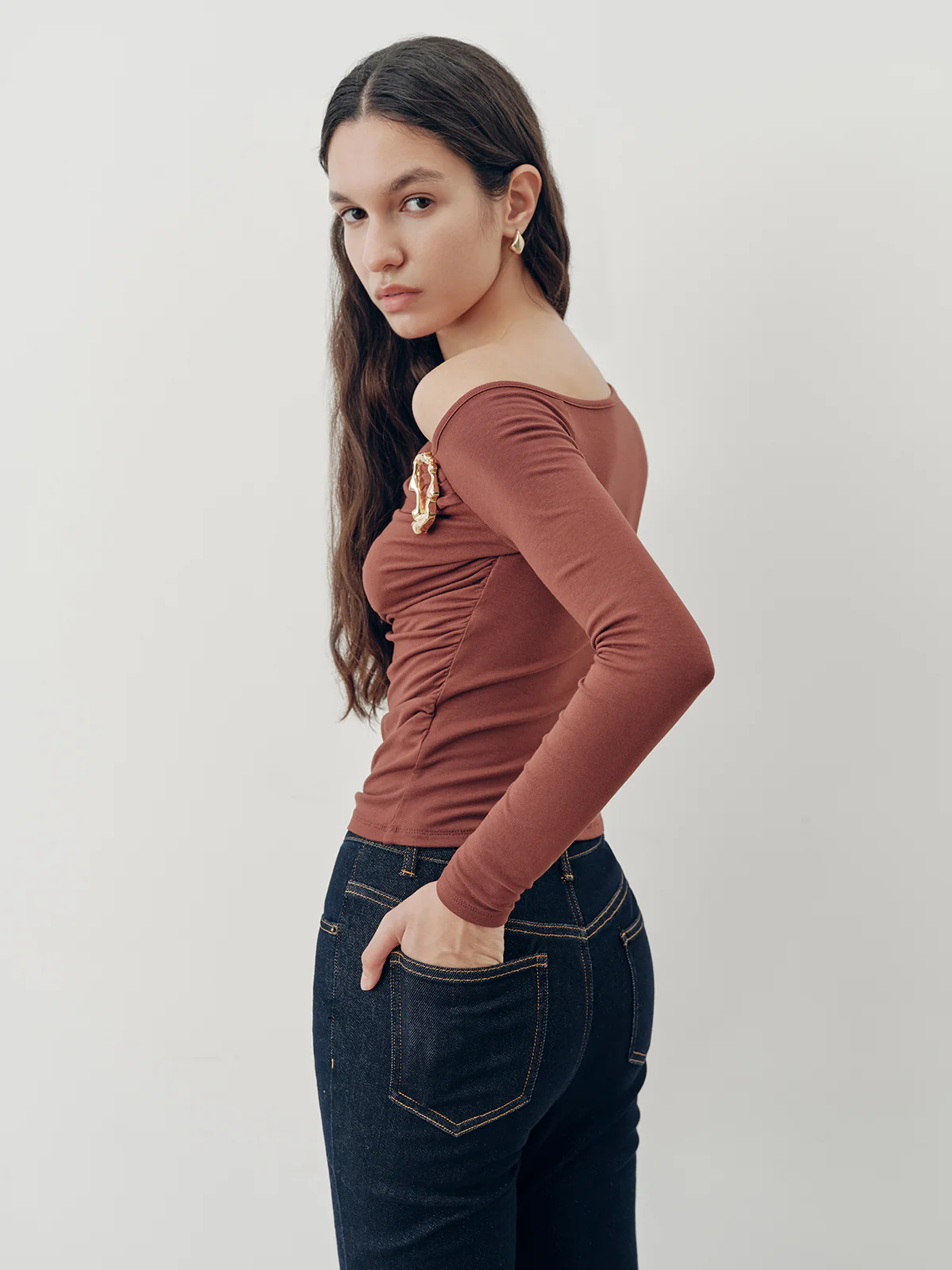 Denim Mid-Waist Flared Jeans - Wholesalesil