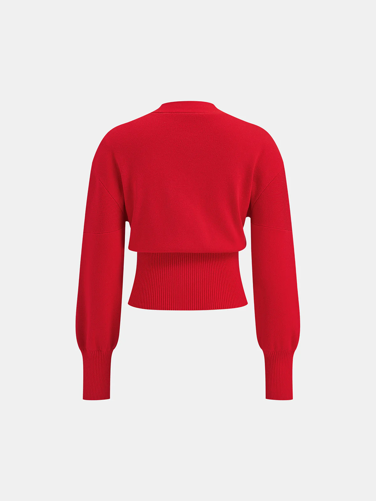 Wool Blend Cropped V-Neck Cardigan - Wholesalesil