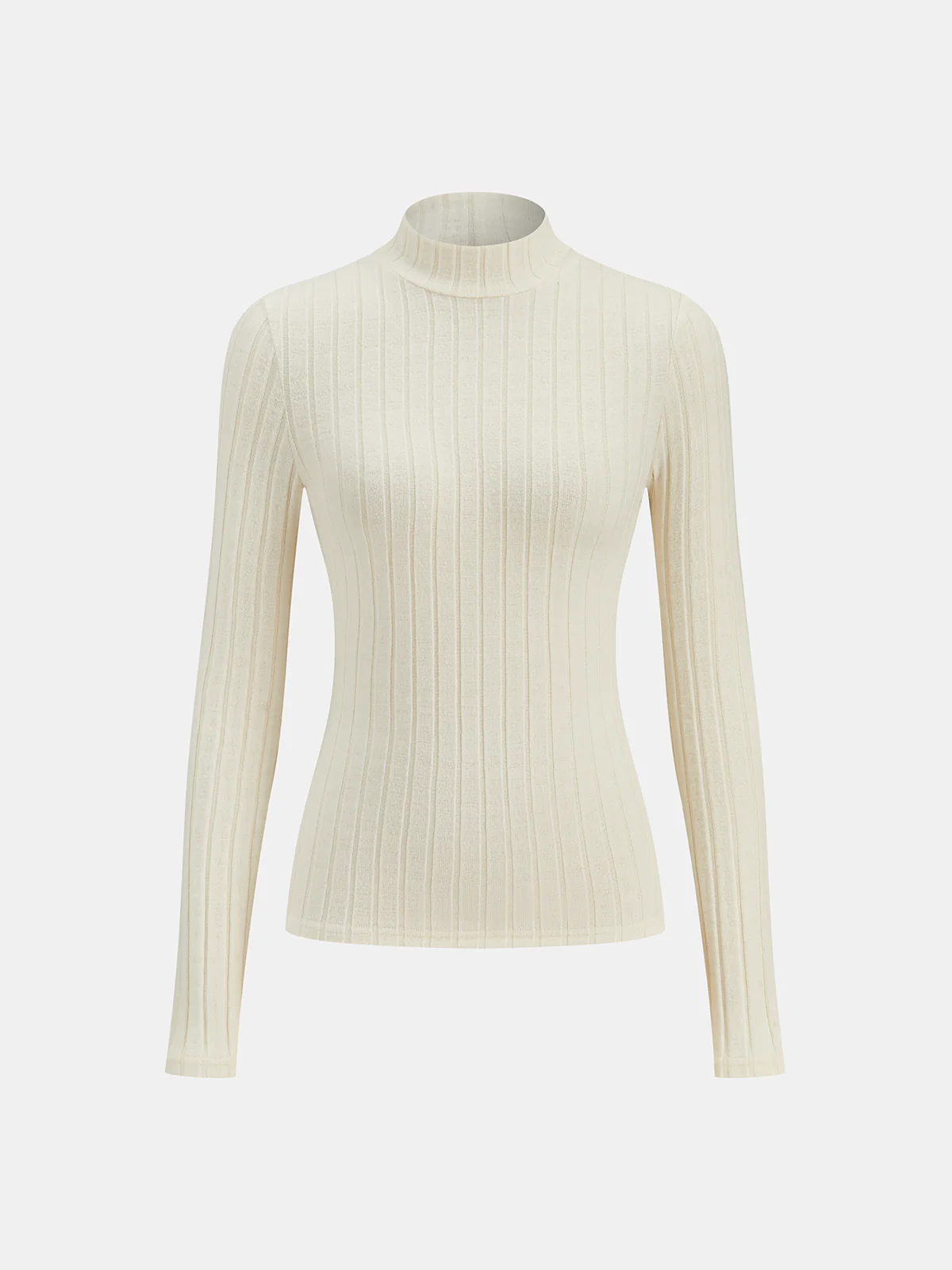Mock Neck Ribbed Knit Top - Wholesalesil