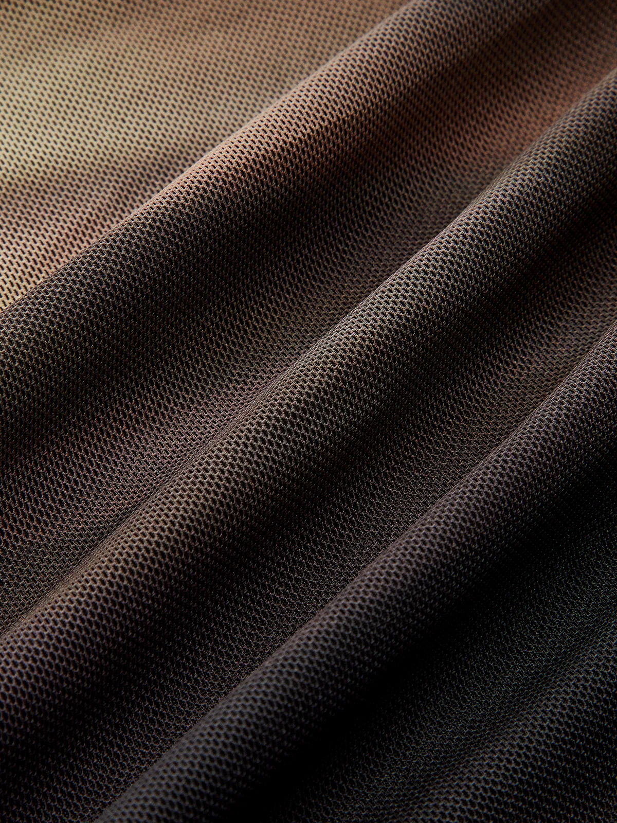 Mock Neck Abstract Print Mesh Bodysuit - Wholesalesil