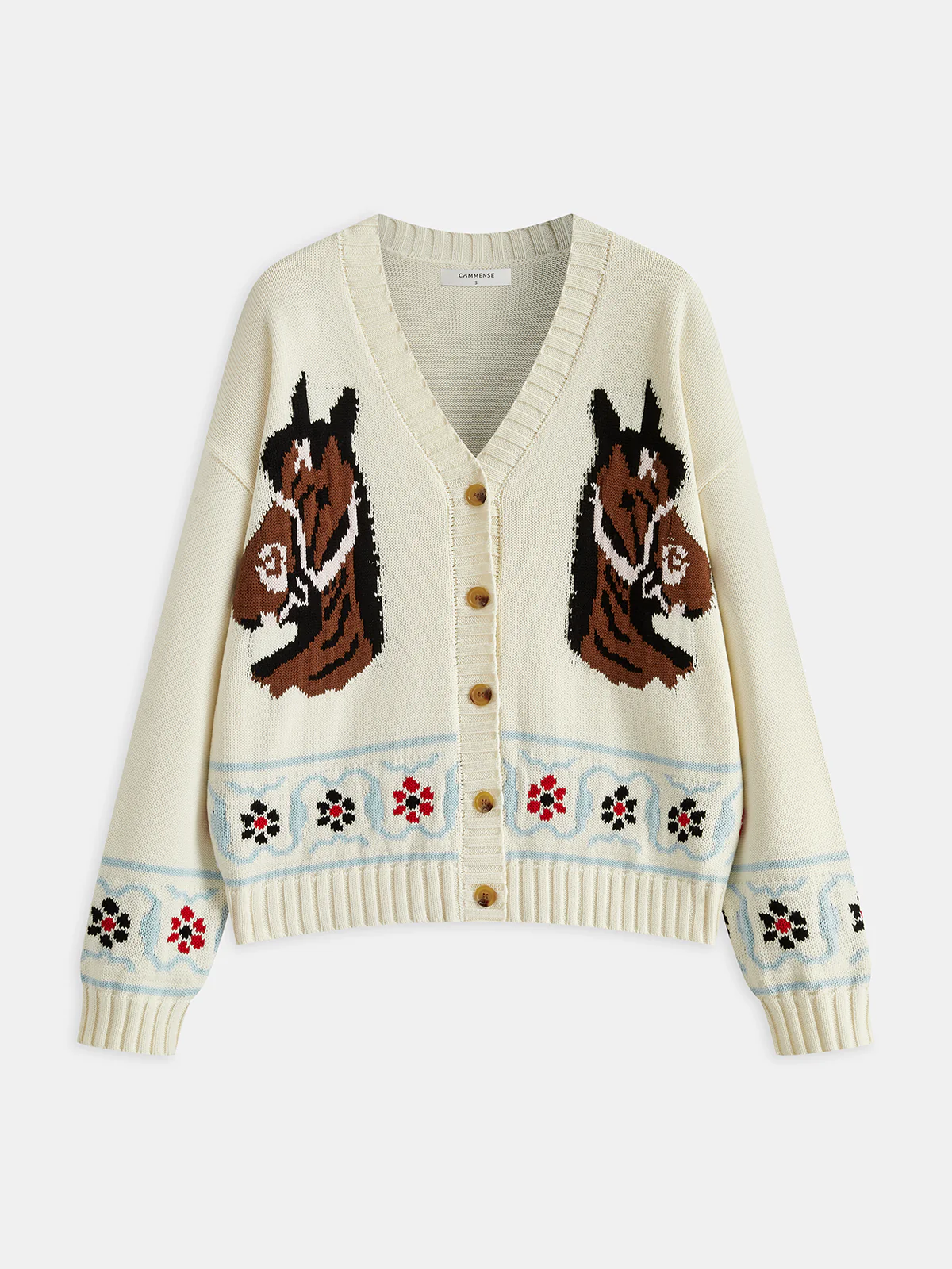 Horse Pattern Knit Cardigan - Wholesalesil