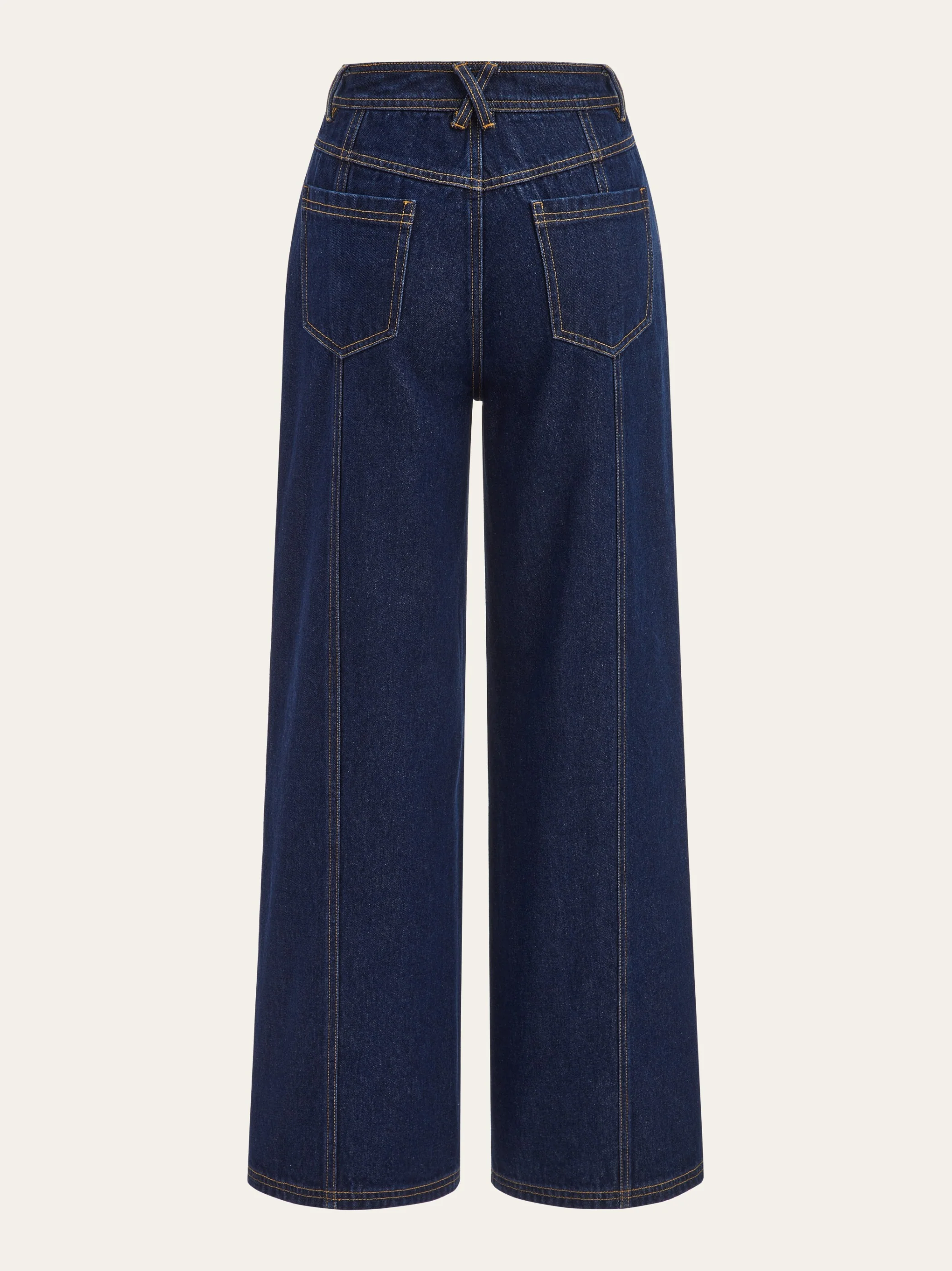 Mid-Waist Wide-Leg Button Front Jeans - Wholesalesil