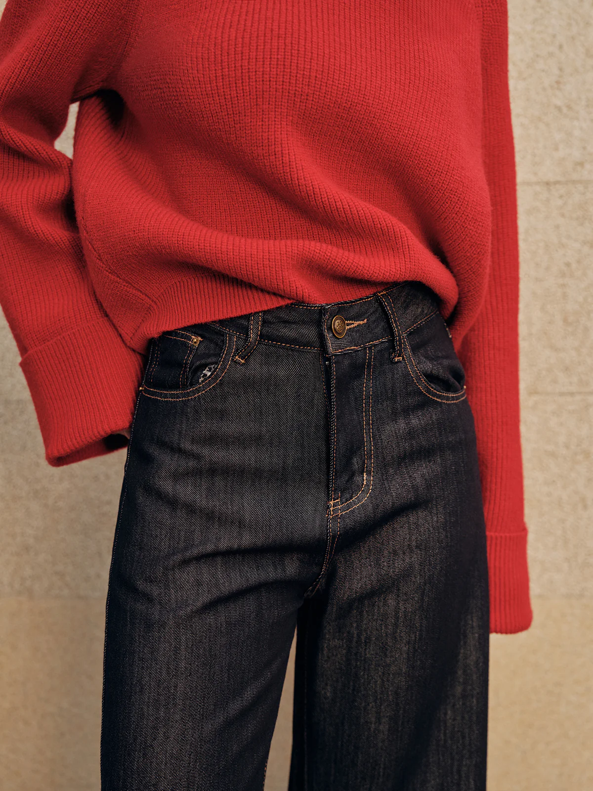 Mid-Waist Wide-Leg Jeans - Wholesalesil