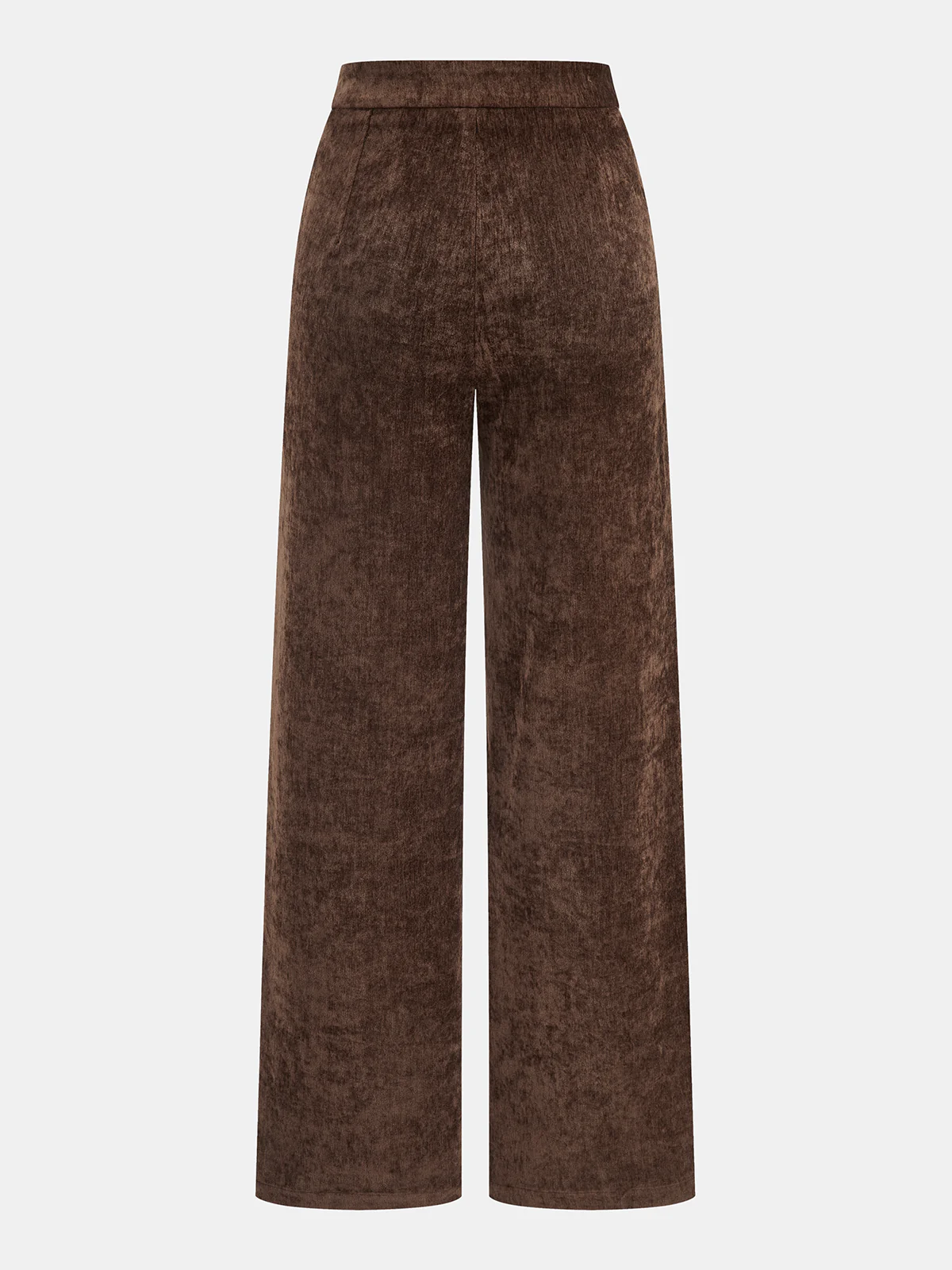 Mid-Waist Velvet Wide-Leg Pants - Wholesalesil