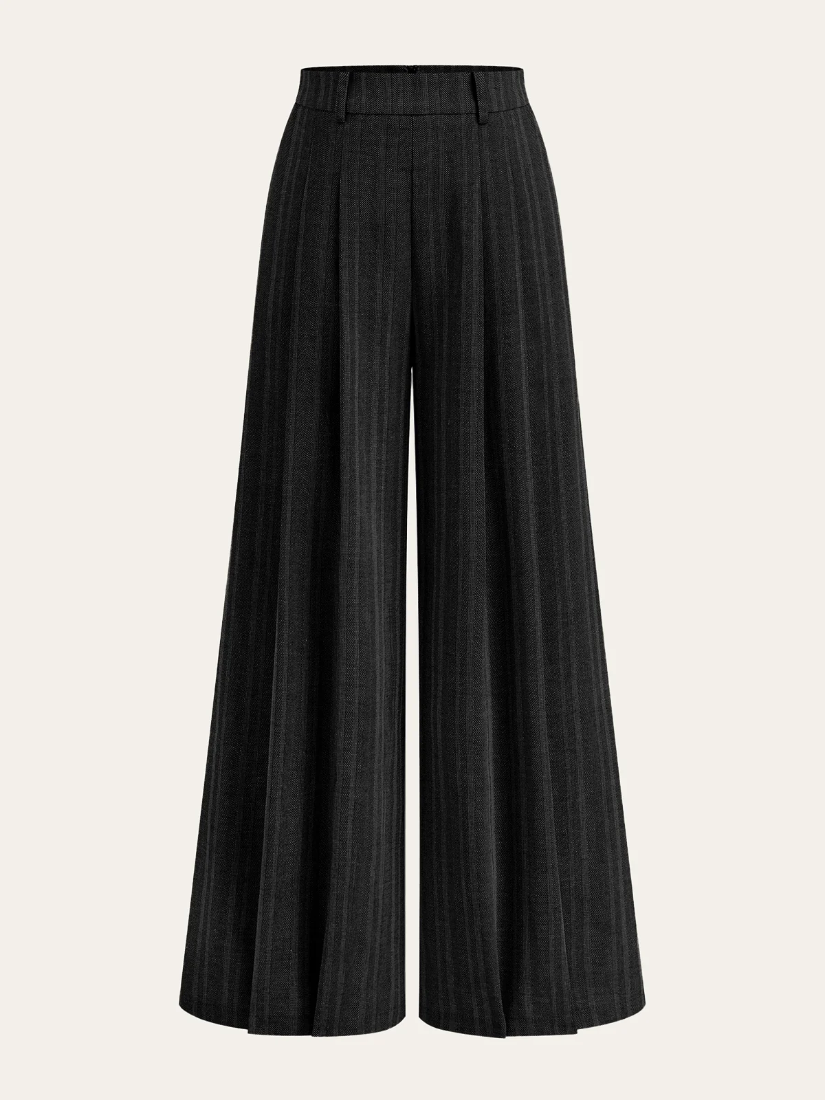 Linen Blend Wide-Leg Pants - Wholesalesil