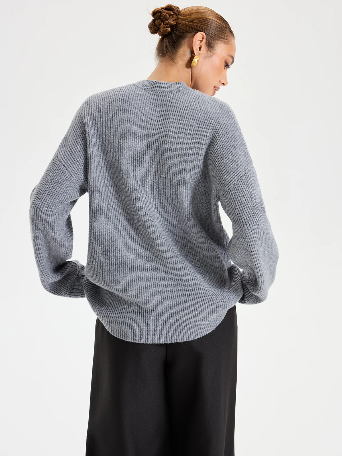 Cut-Out Knit Sweater - Wholesalesil