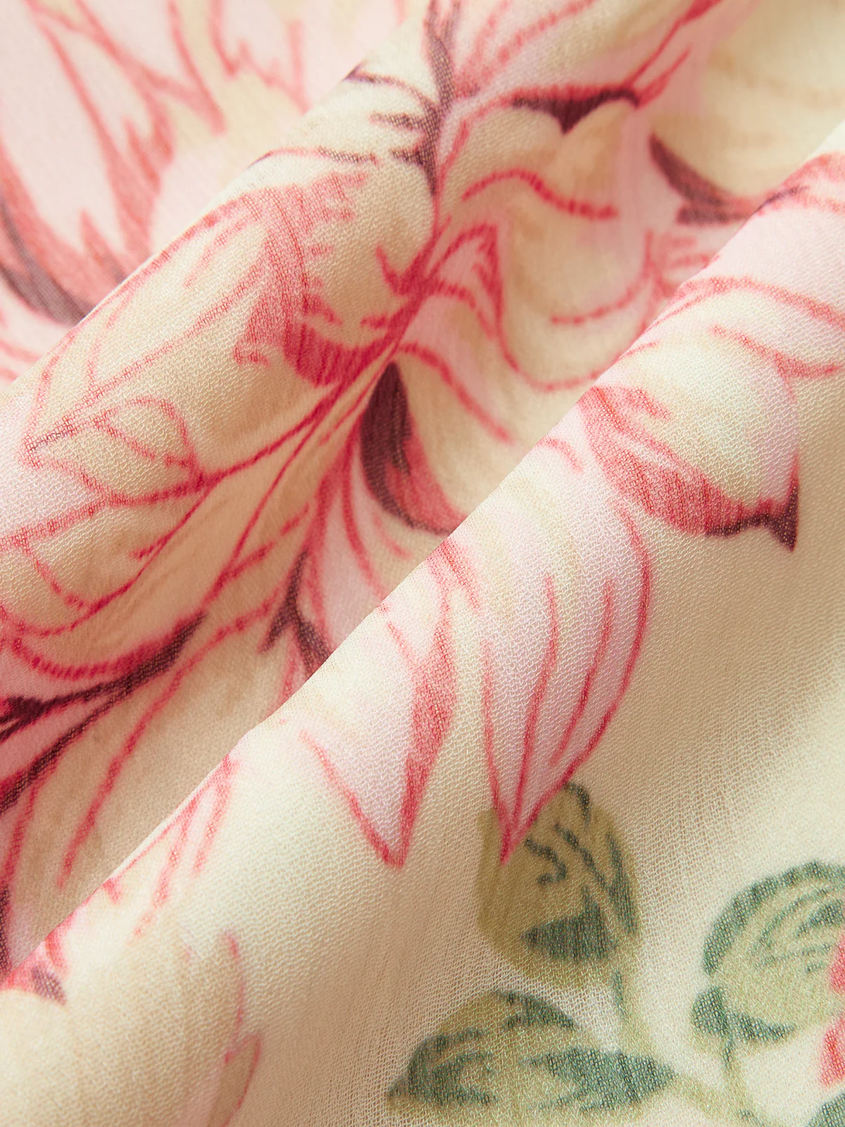 Floral Print Bow Neck Belted Maxi Dress - Wholesalesil