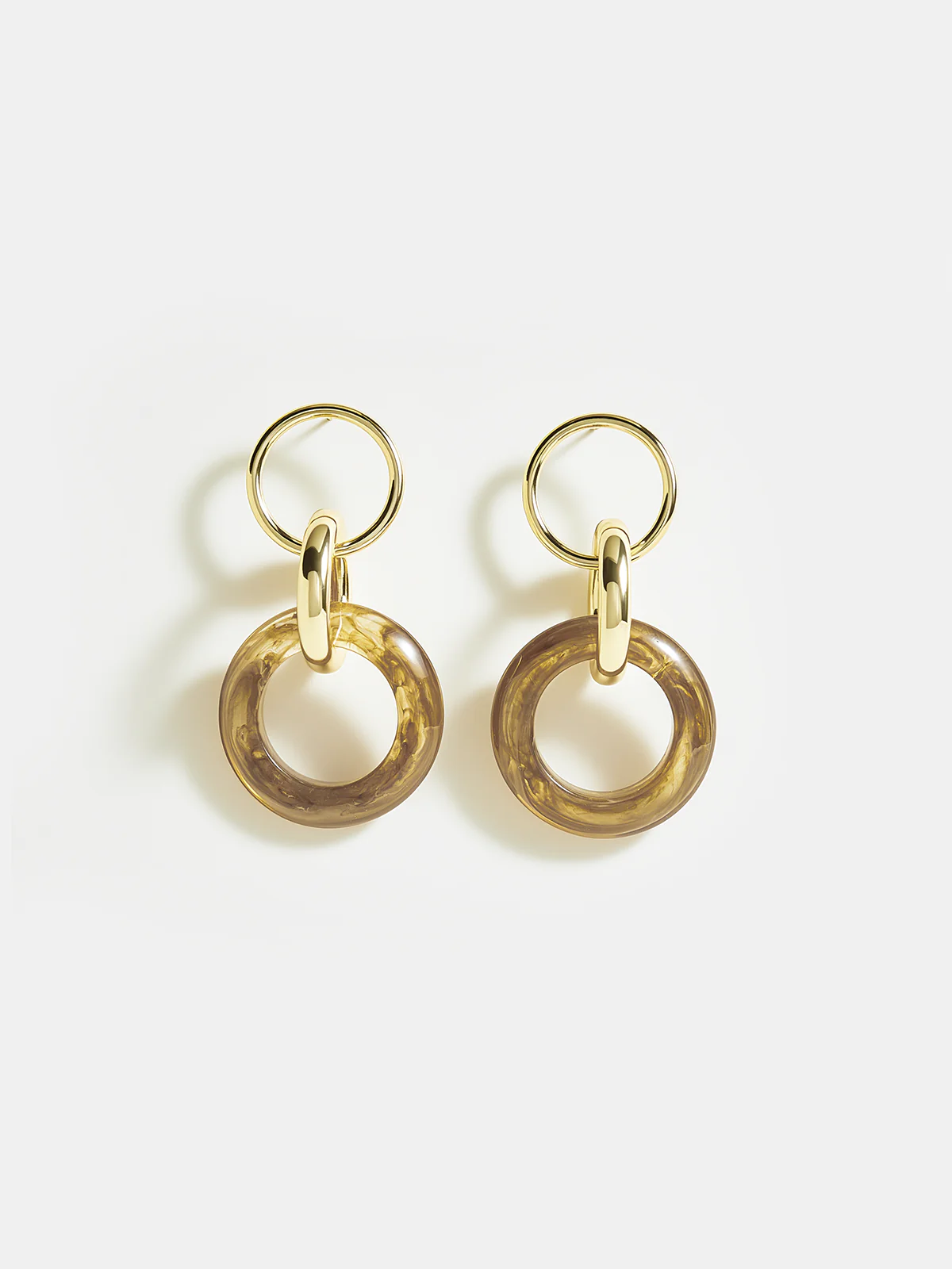 Double Hoop Drop Earrings - Wholesalesil