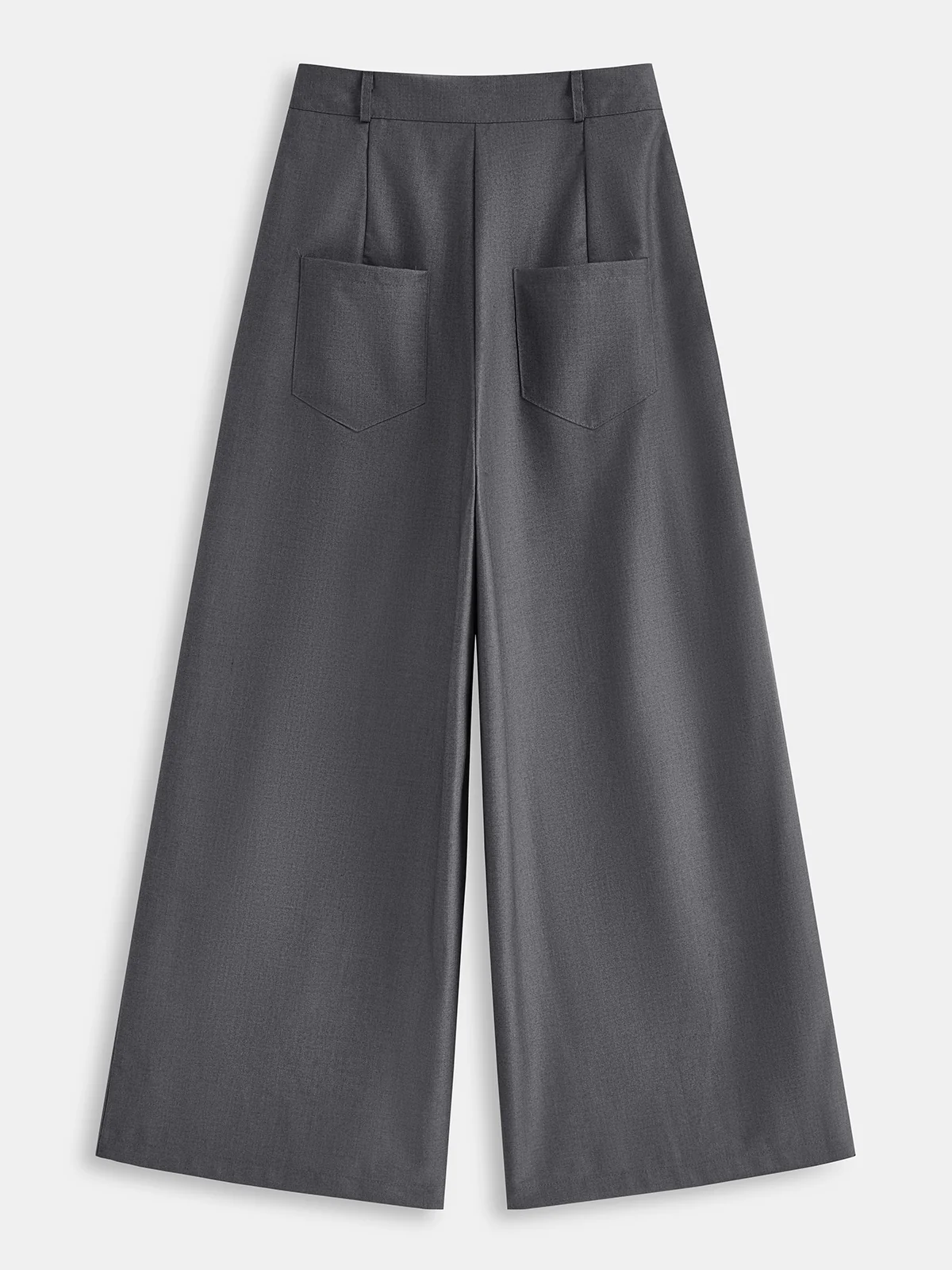 Button Front High-Waisted Wide-Leg Pants - Wholesalesil