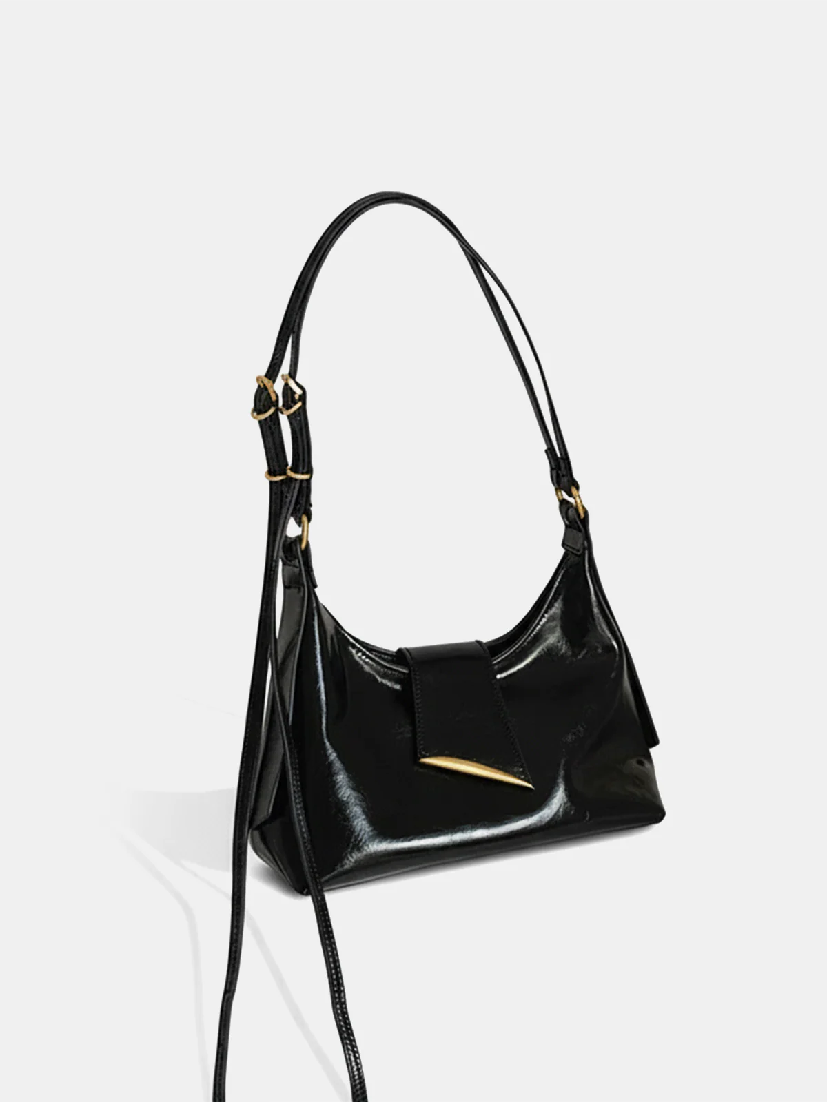 Golden Accent PU Leather Shoulder Bag - Wholesalesil